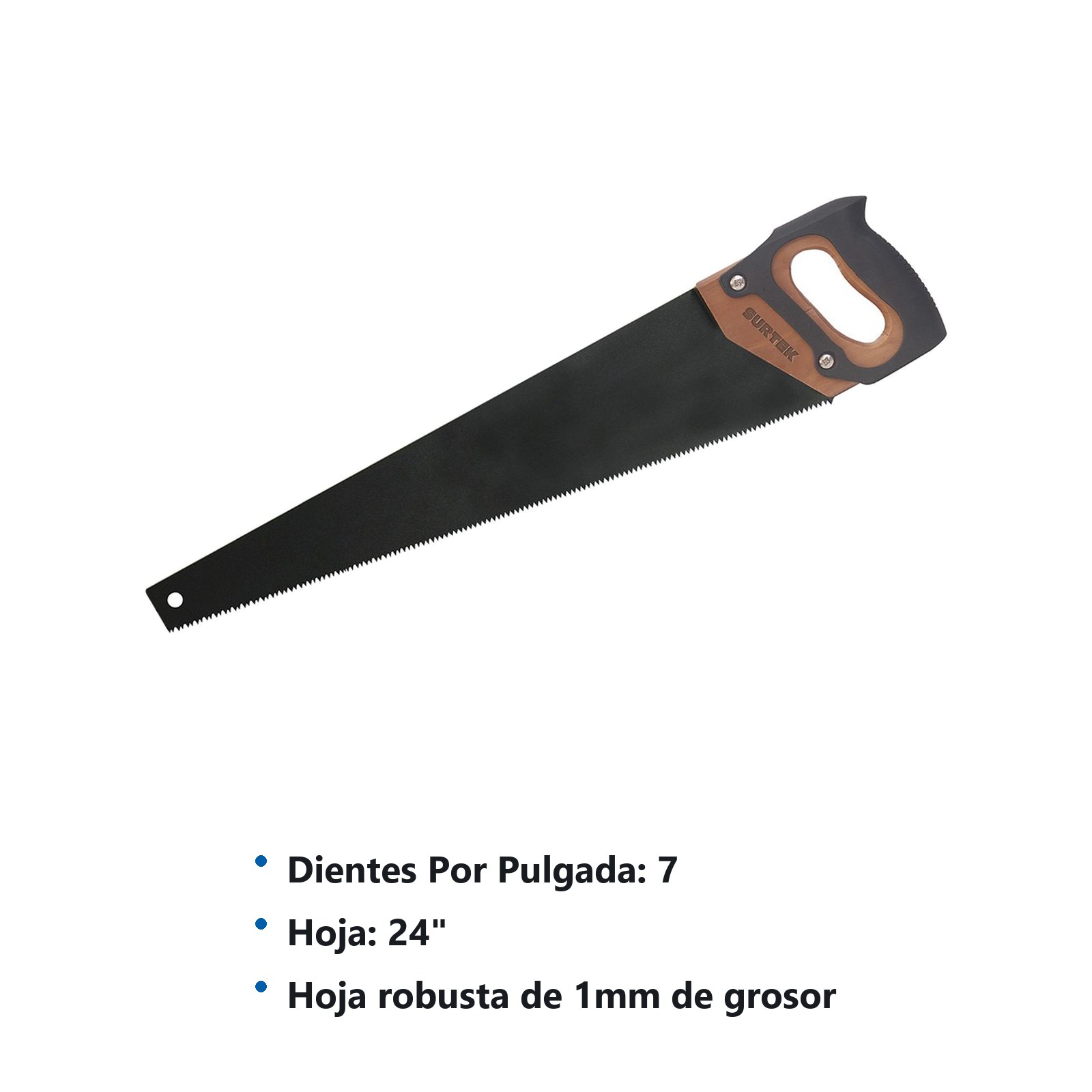 Serrucho con mango de madera triple filo de 24", recubierto de TPFE Surtek - Imagen 3