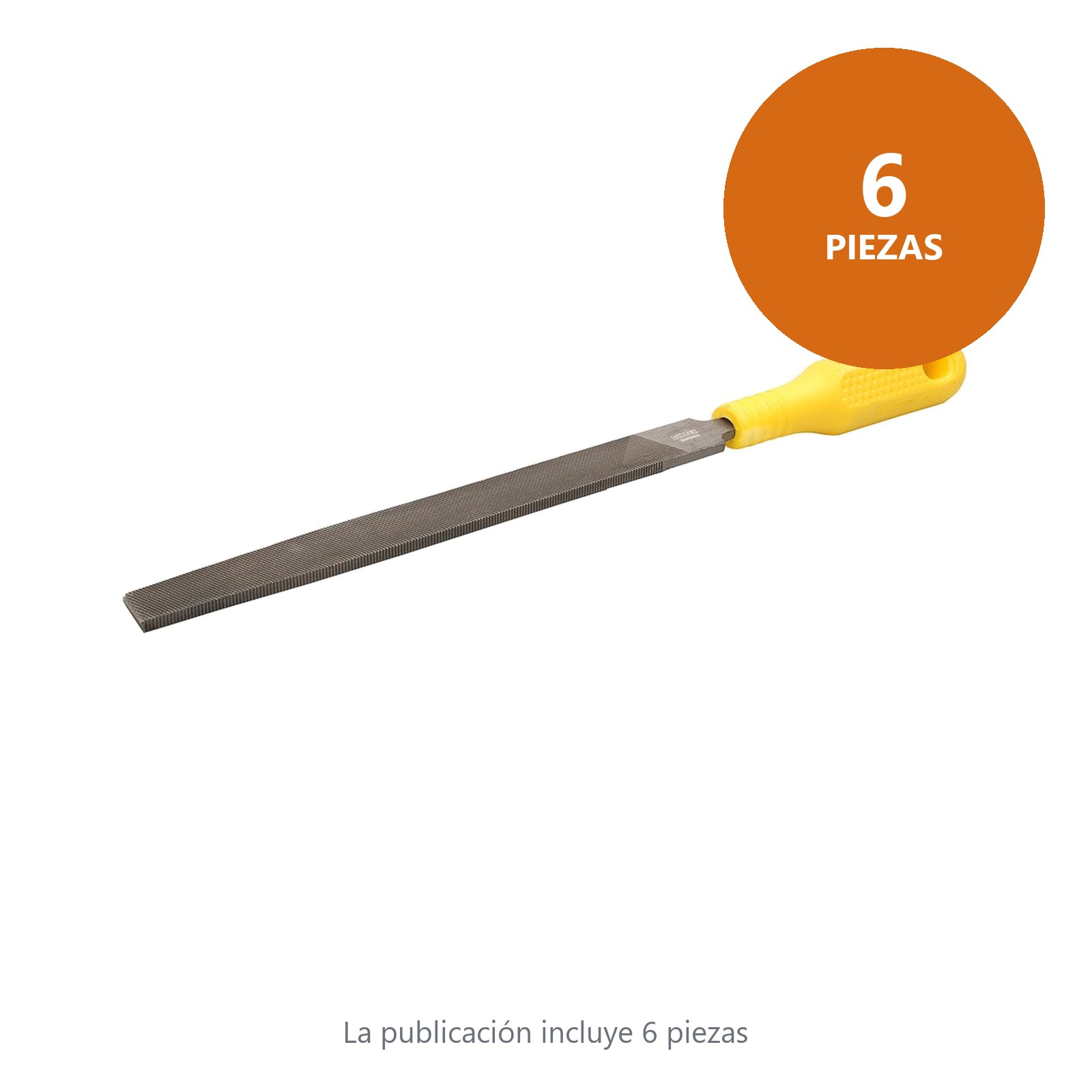 Lima plana con mango plástico 8" Surtek - Imagen 2