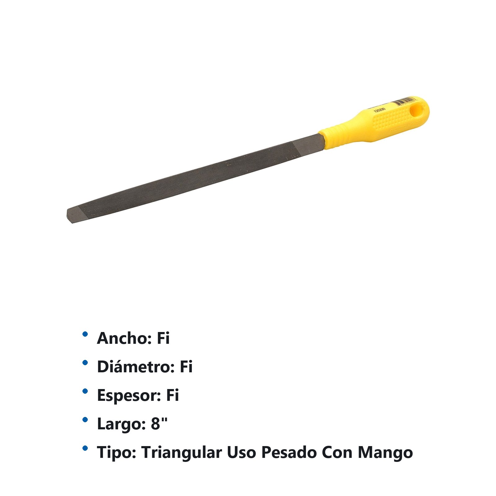 Lima triangular con mango plástico, 8" Surtek - Imagen 3