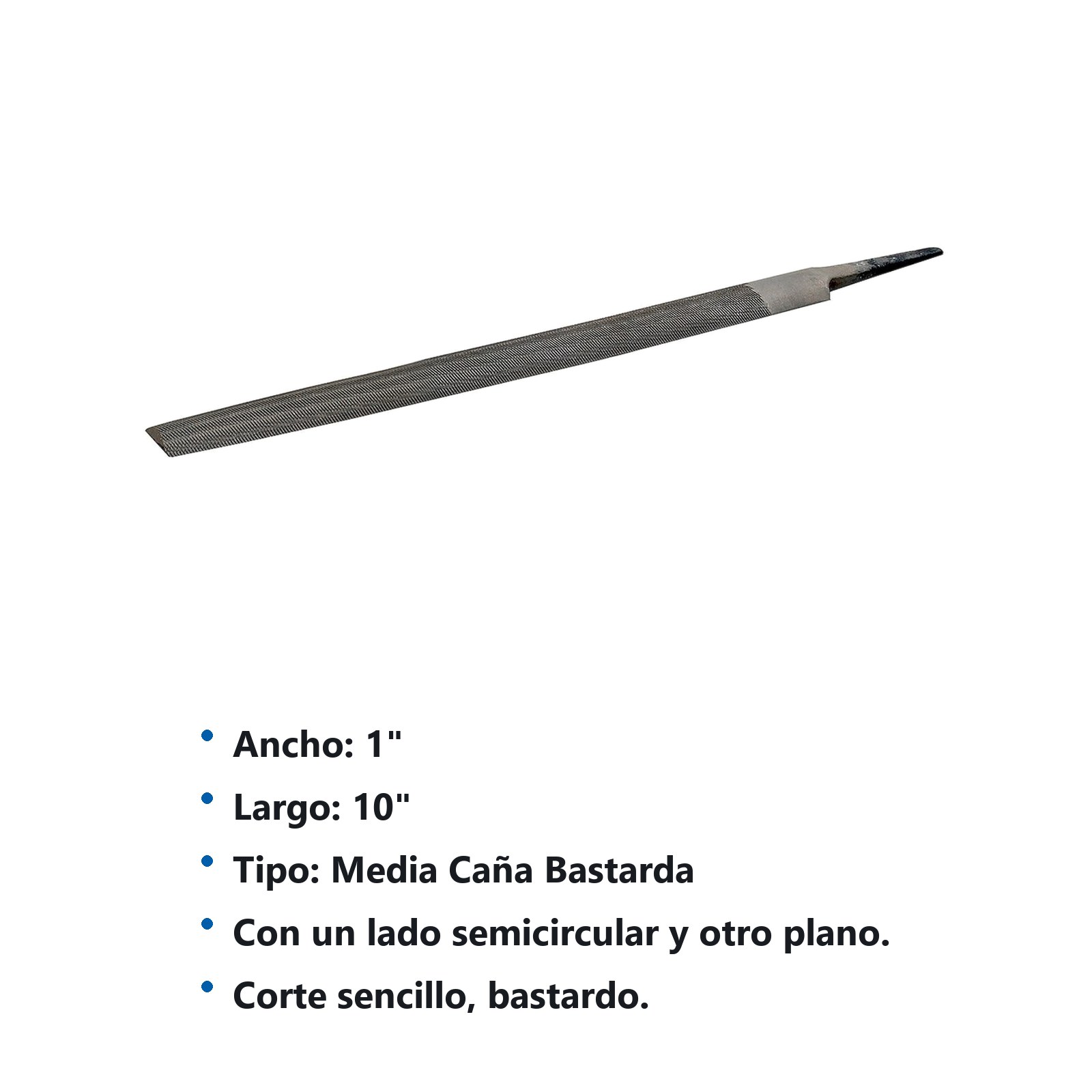 Lima media caña bastarda 10" Surtek - Imagen 3