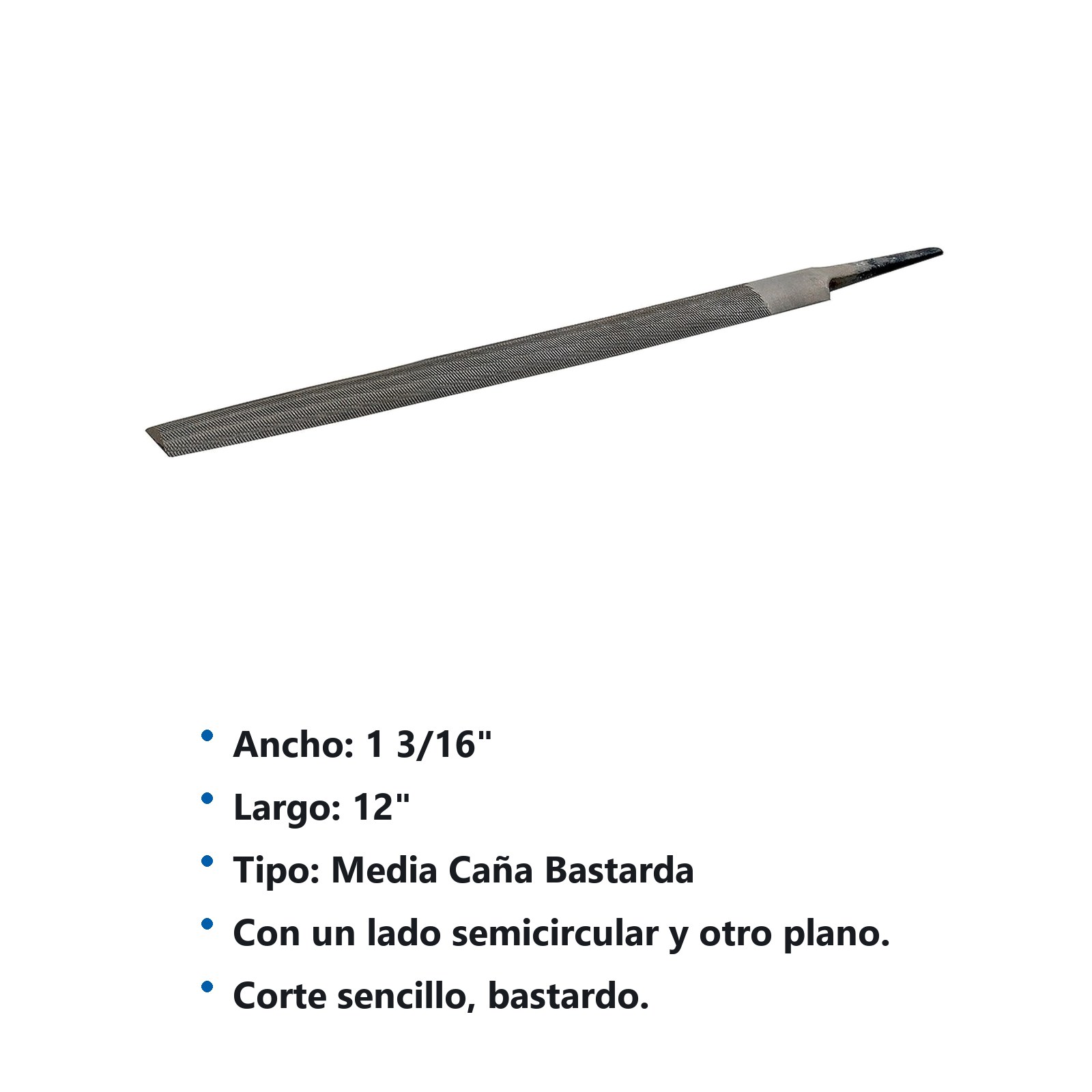 Lima media caña bastarda 12" Surtek - Imagen 3
