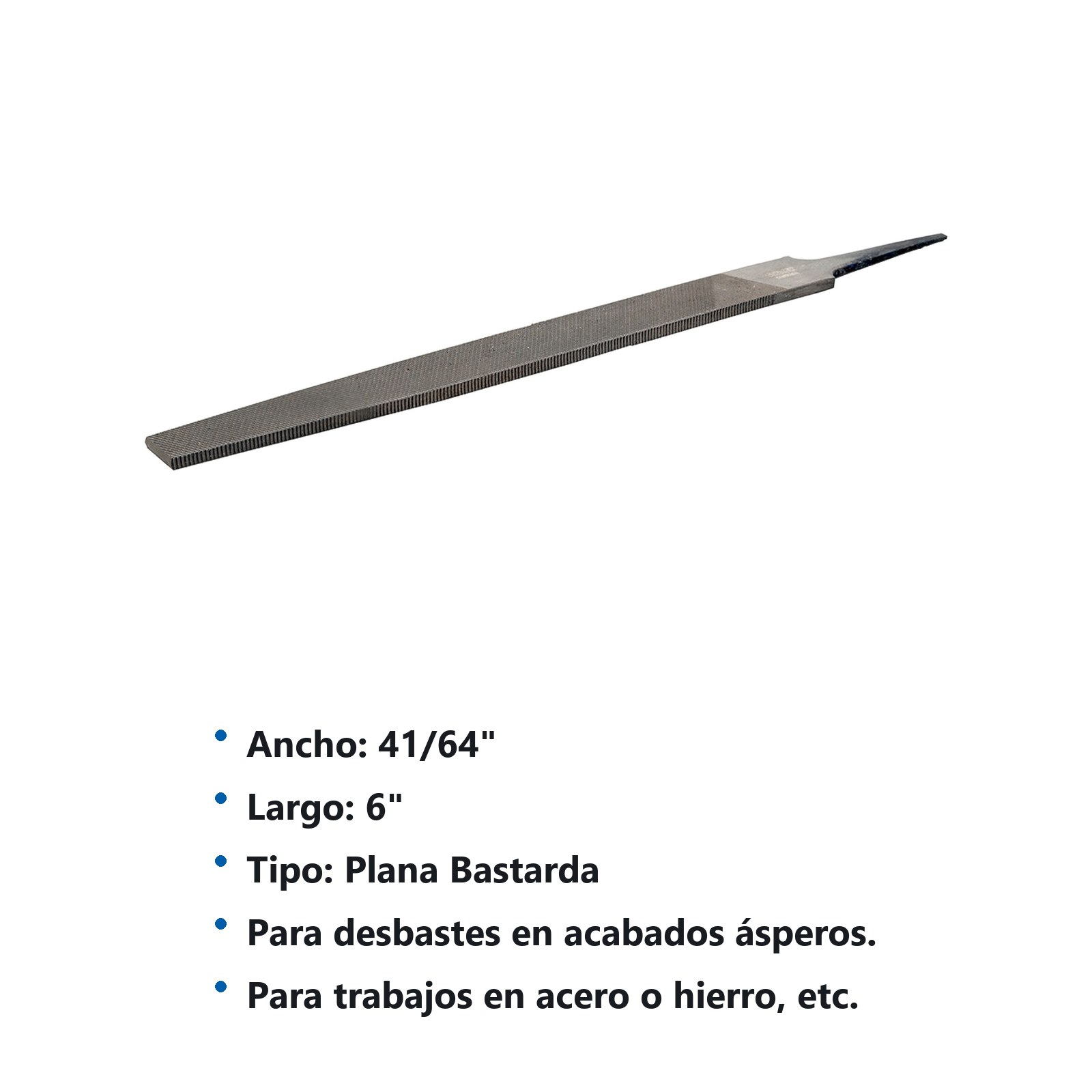 Lima plana bastarda 6" Surtek - Imagen 3