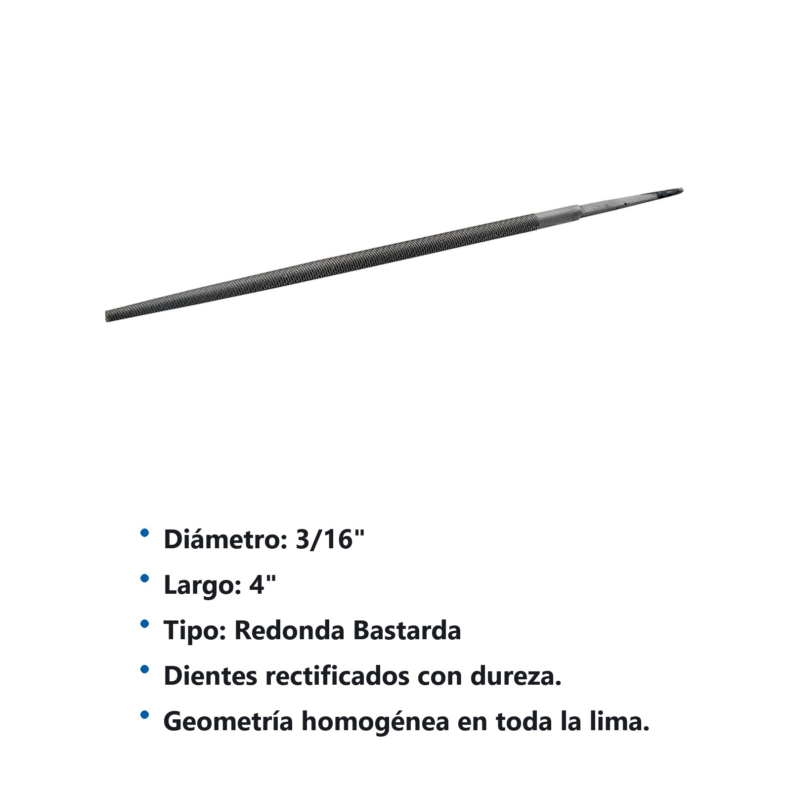 Lima redonda bastarda 4" Surtek - Imagen 3