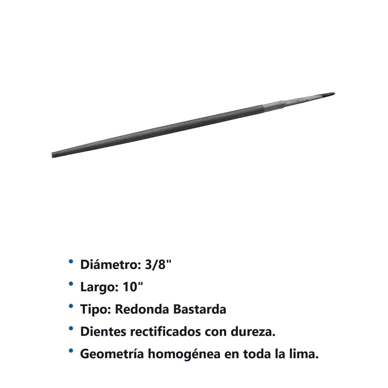Lima redonda bastarda 10" Surtek - Imagen 3