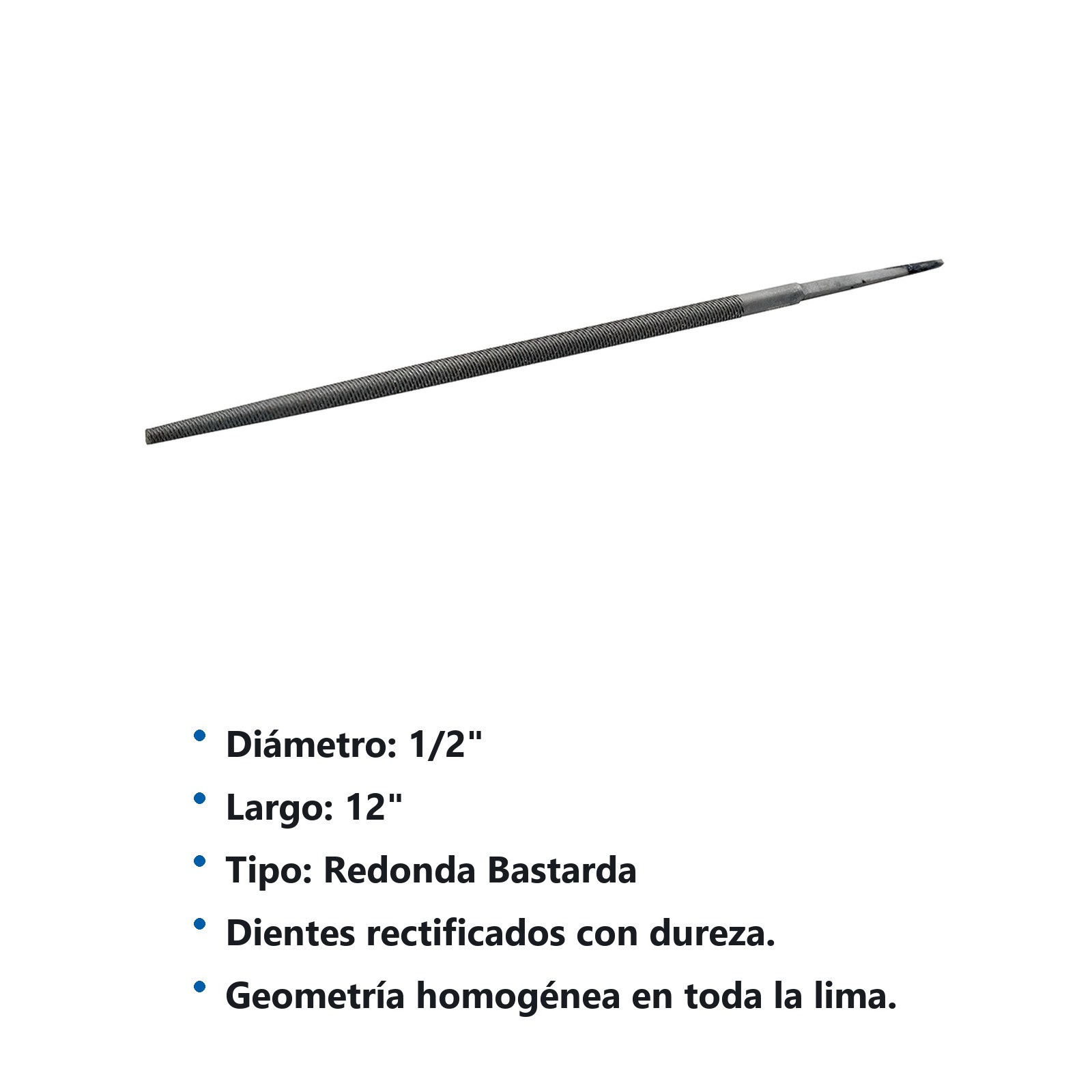 Lima redonda bastarda 12" Surtek - Imagen 3