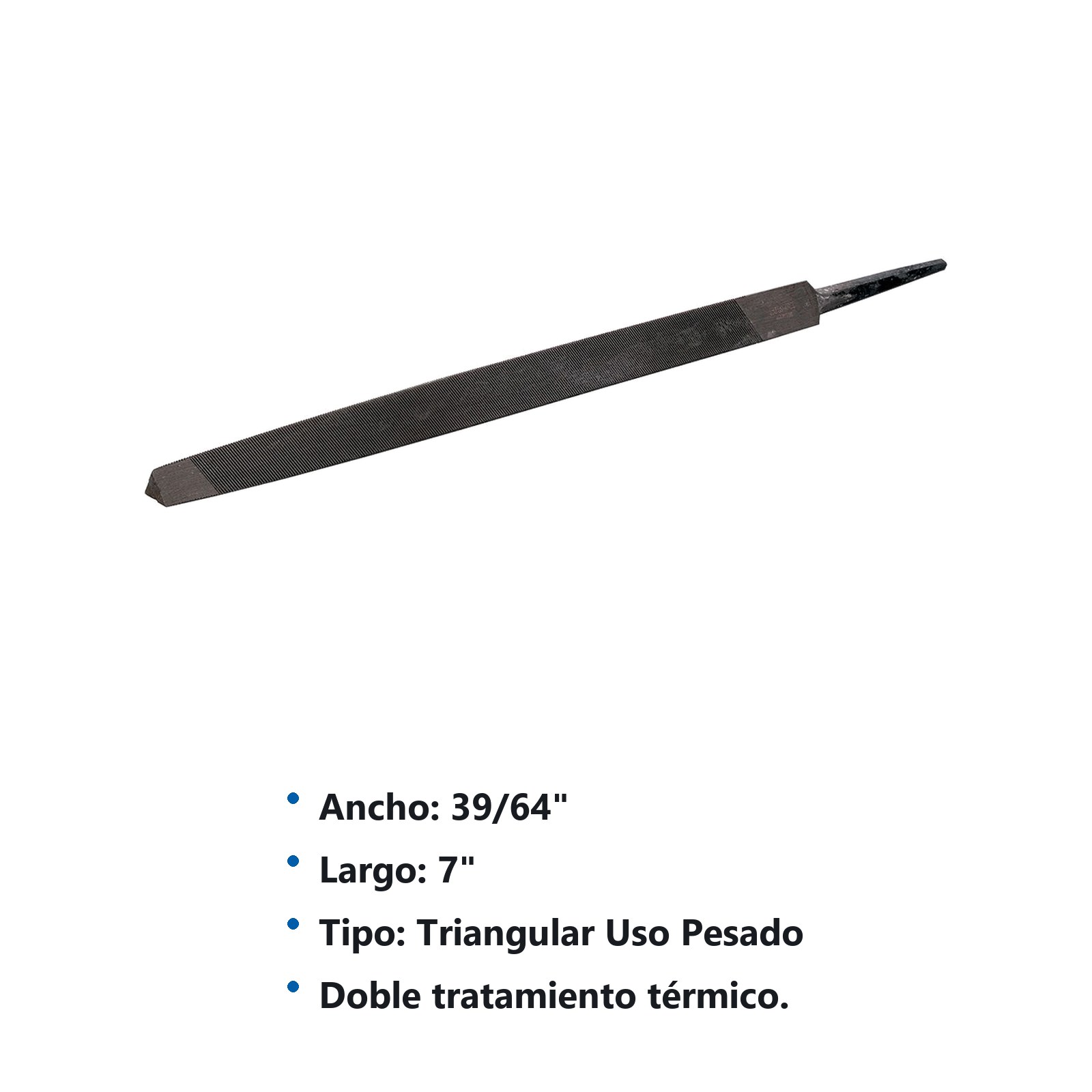 Lima triangular uso pesado 7" Surtek - Imagen 3
