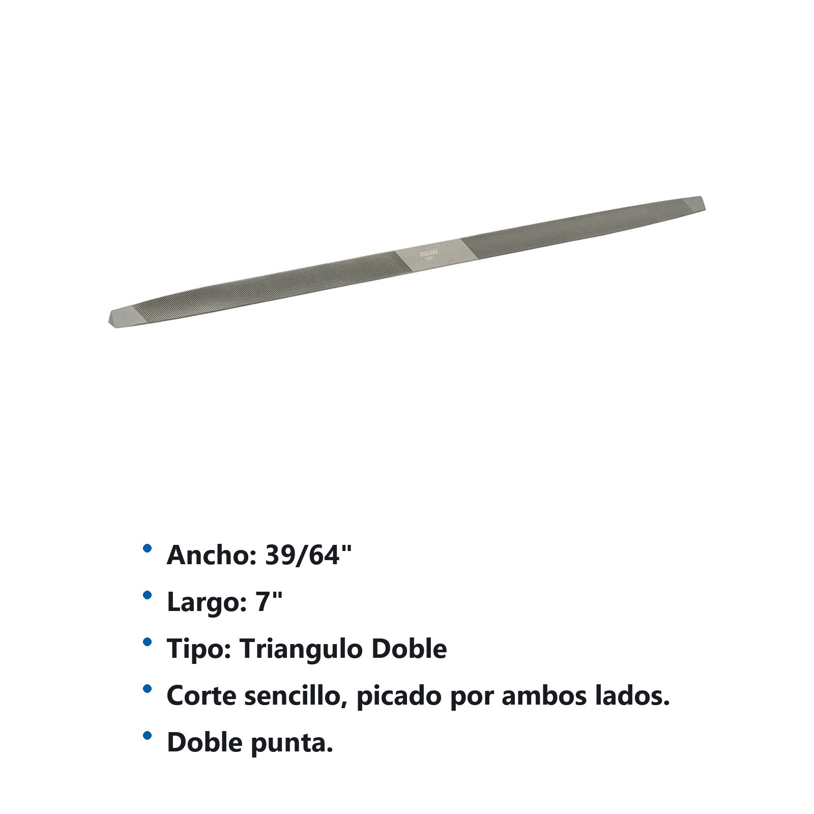 Lima triangular doble 7" Surtek - Imagen 3