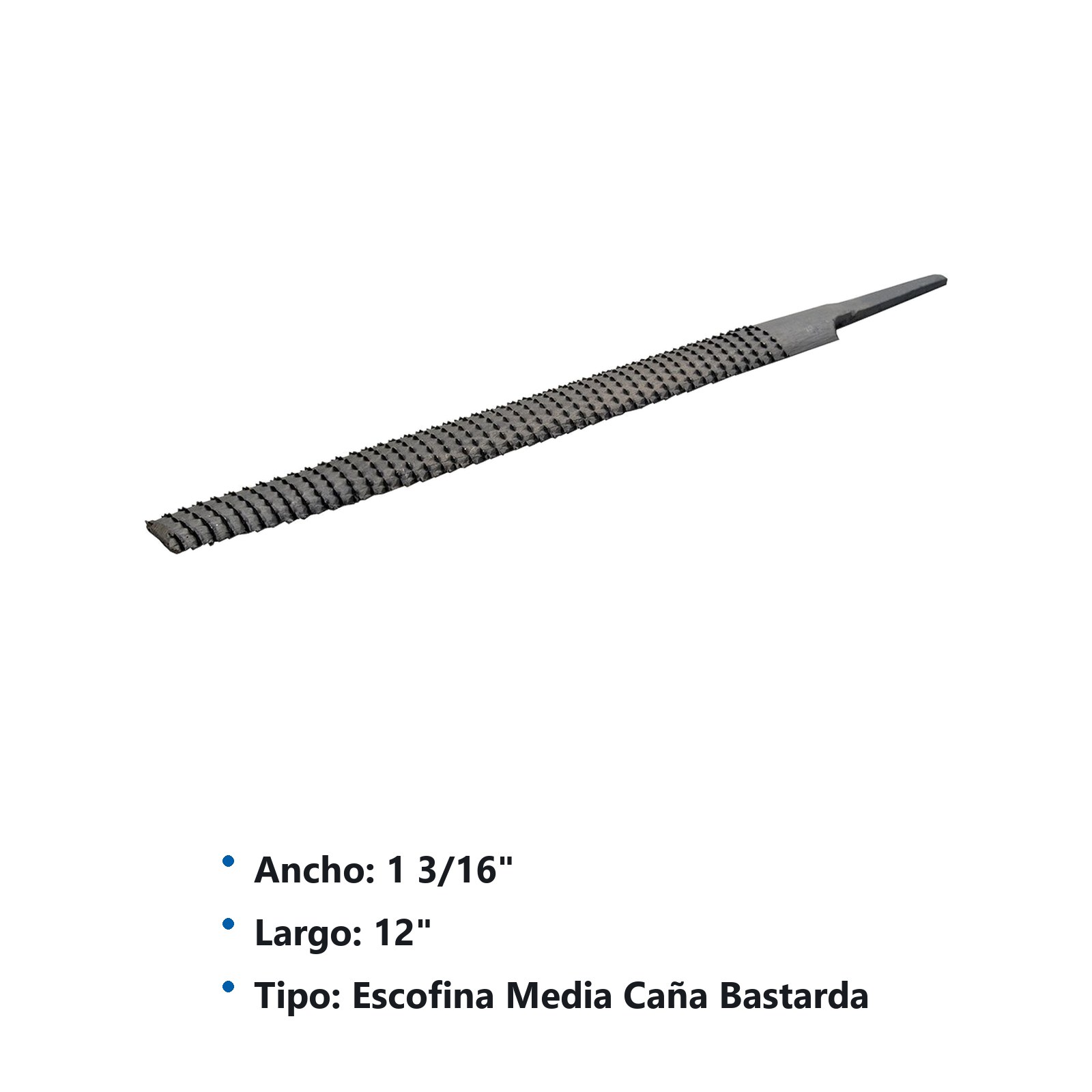 Lima media caña escofina 12" Surtek - Imagen 3