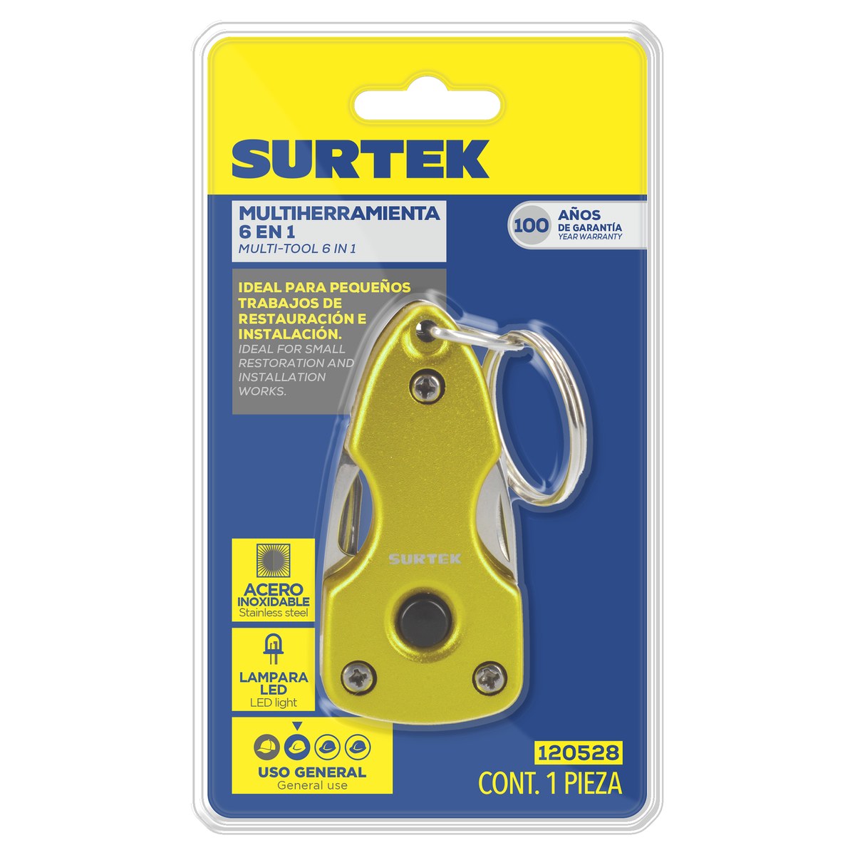 Pinza multiherramienta 6 en 1 tipo llavero Surtek - Imagen 2