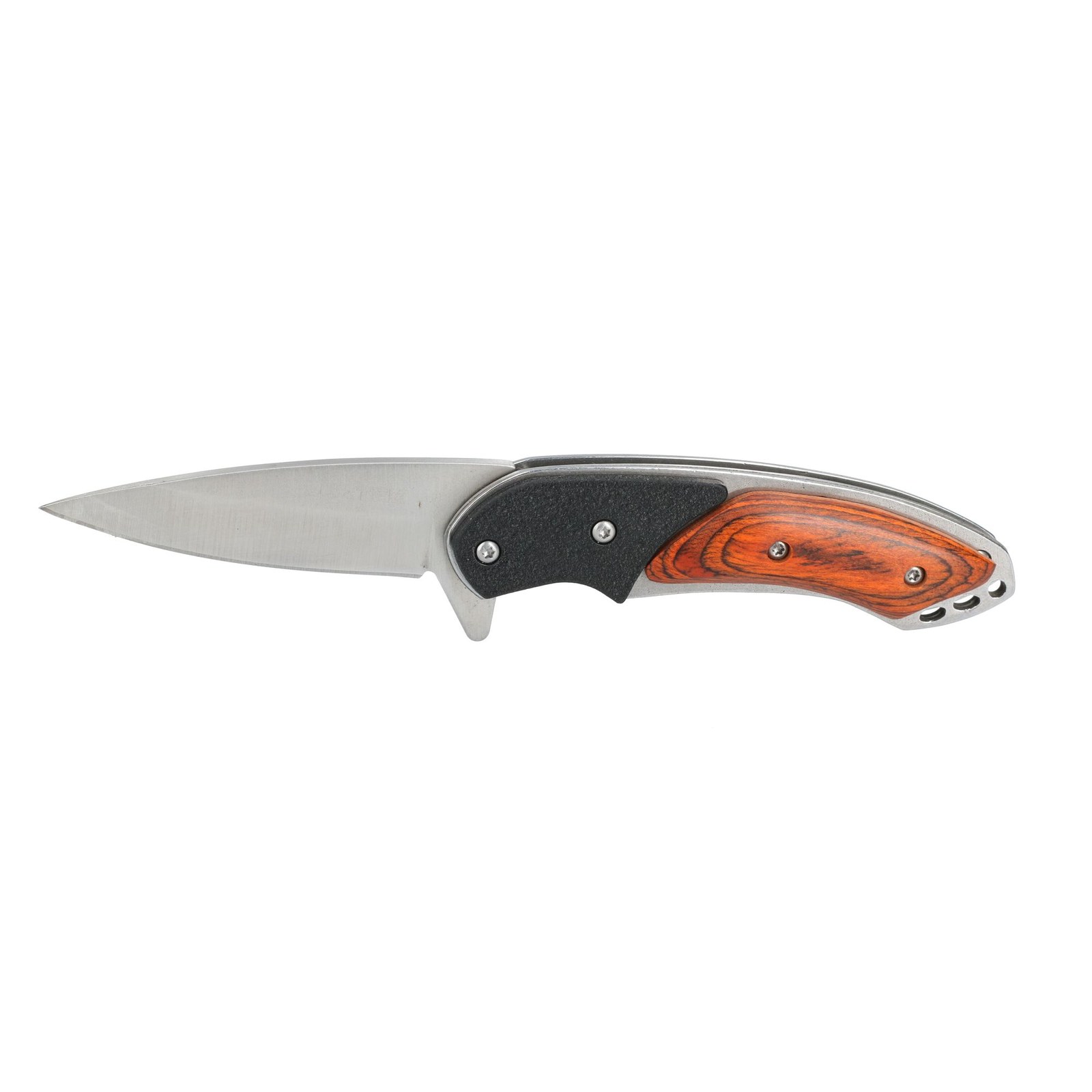 Navaja abatible de acero inoxidable con mango de madera Surtek - Imagen 3