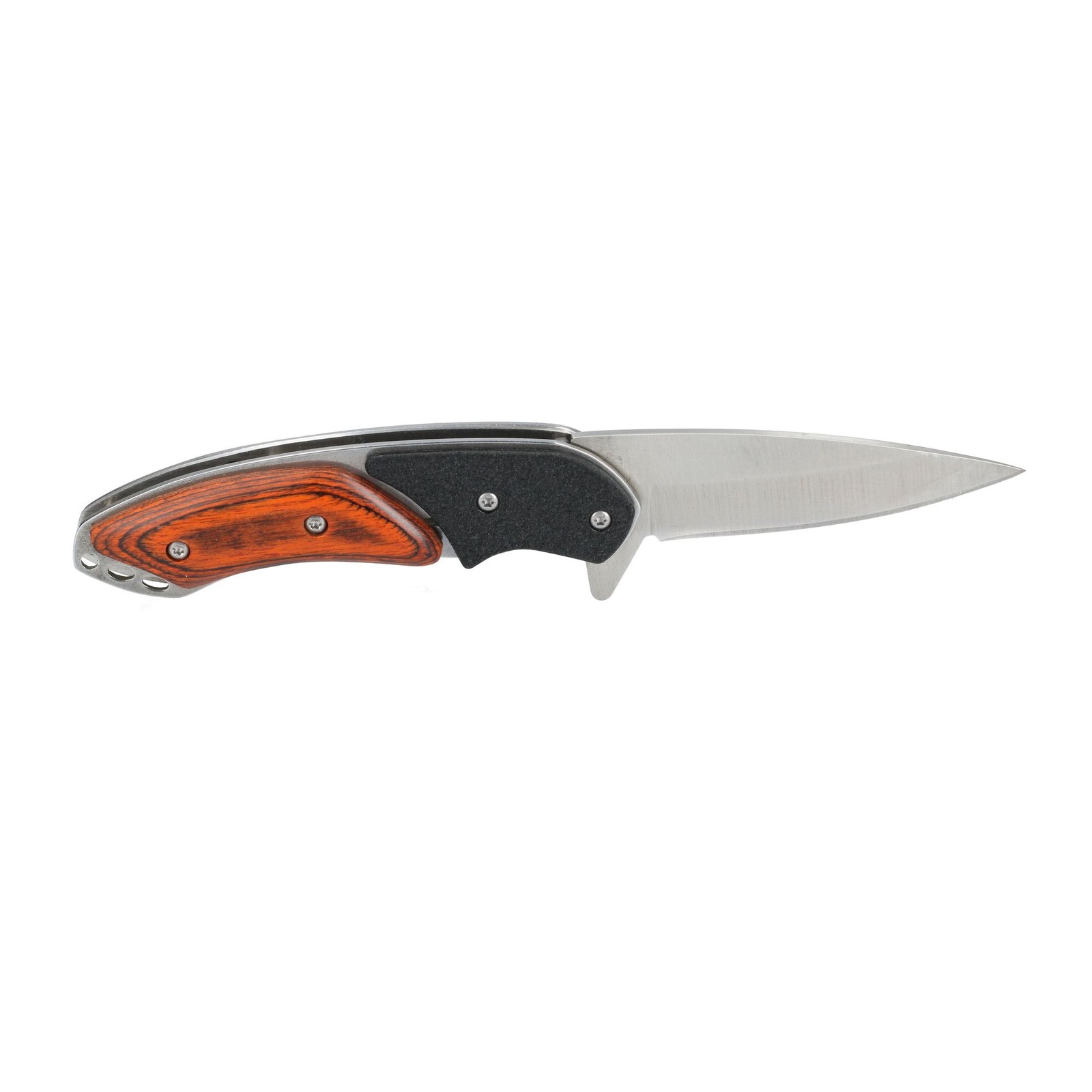 Navaja abatible de acero inoxidable con mango de madera Surtek - Imagen 4