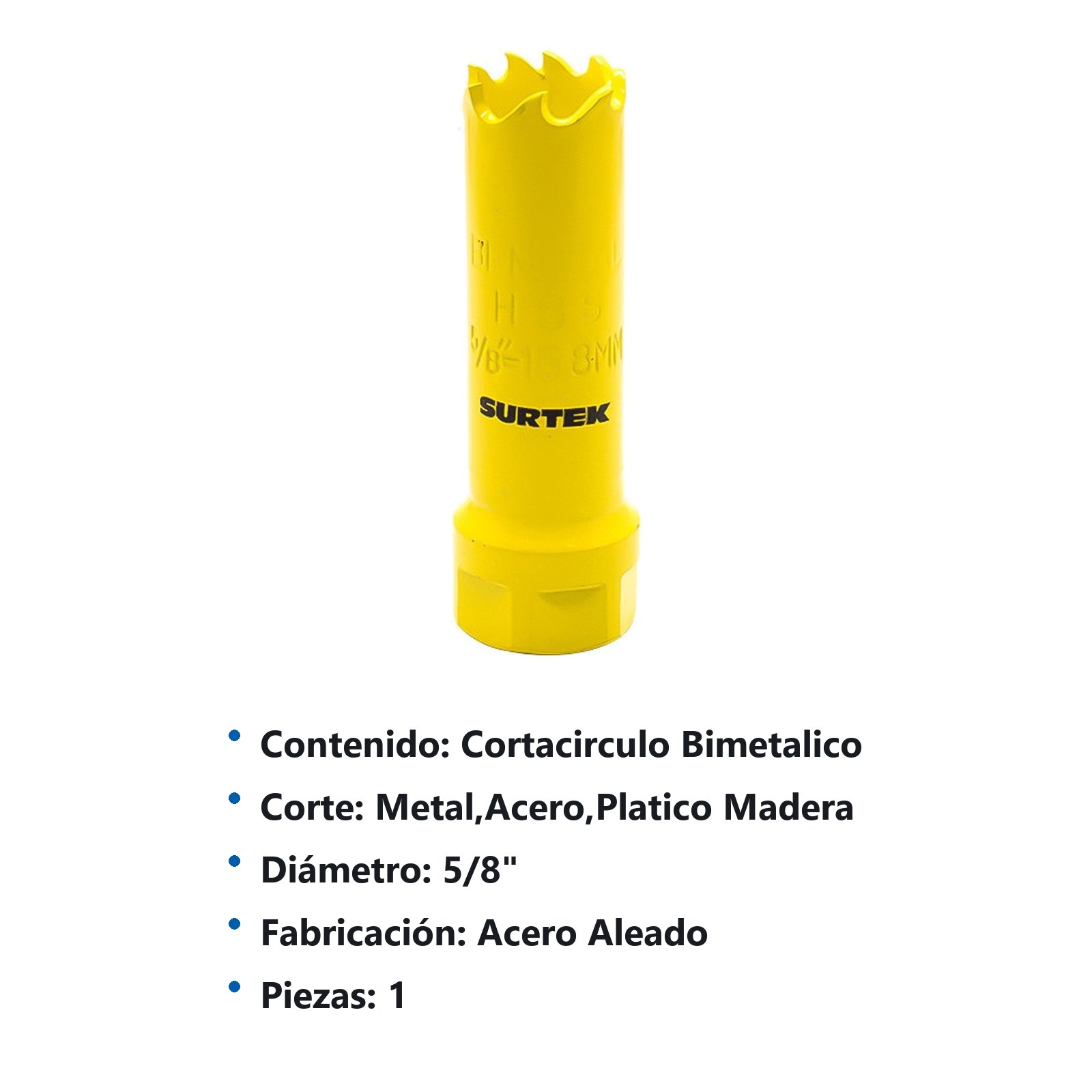 Cortacírculos bimetálico 5/8" Surtek - Imagen 3