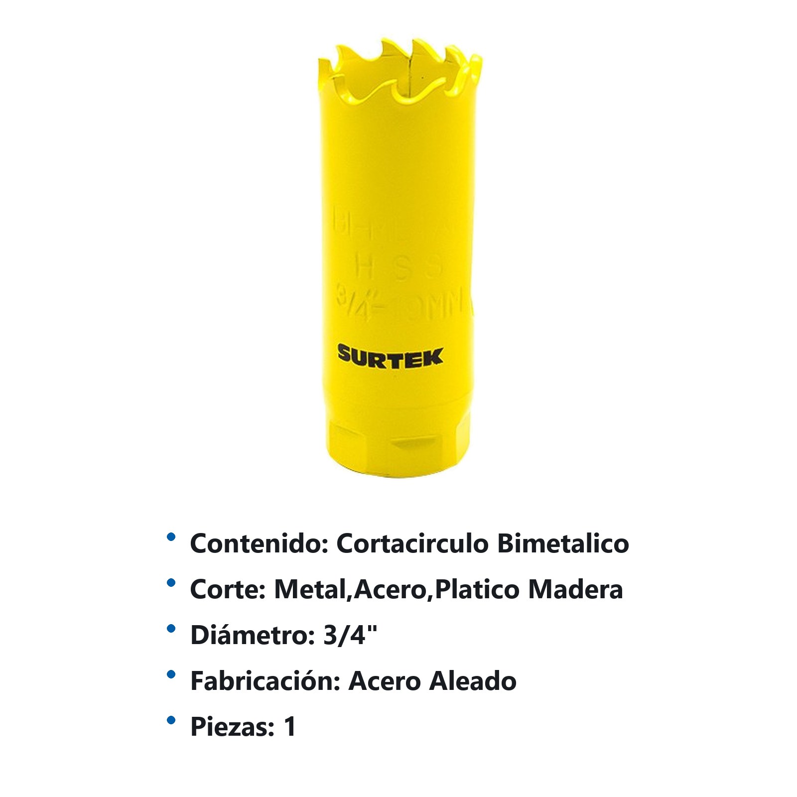 Cortacírculos bimetálico 3/4" Surtek - Imagen 3