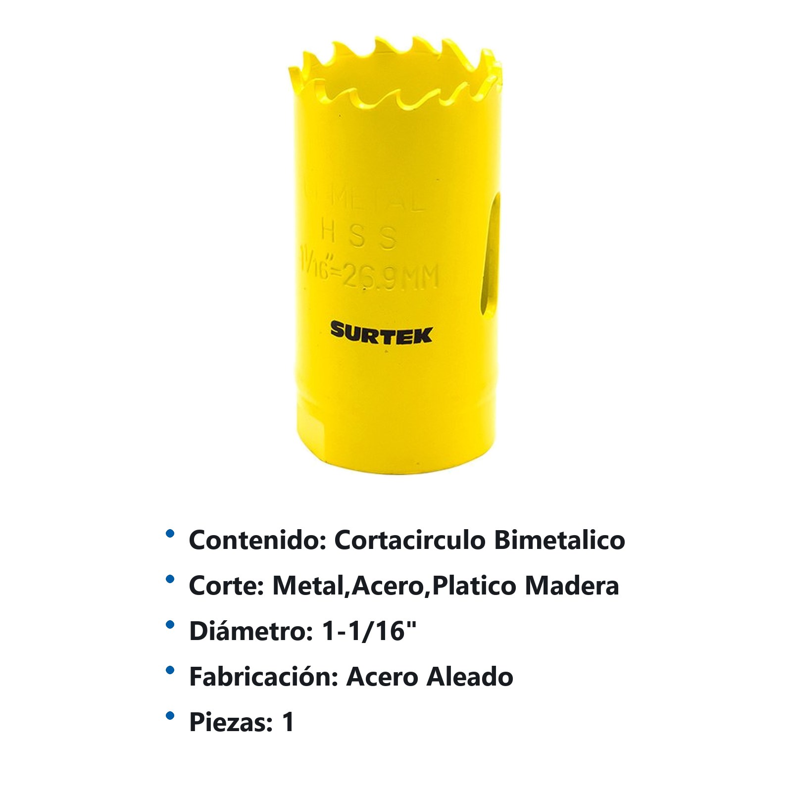 Cortacírculos bimetálico 1-1/16" Surtek - Imagen 3