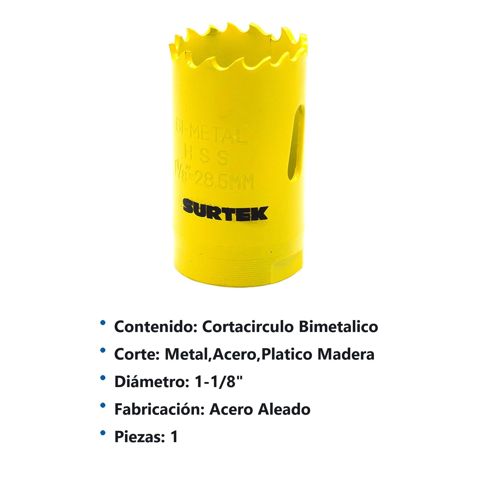 Cortacírculos bimetálico 1-1/8" Surtek - Imagen 3