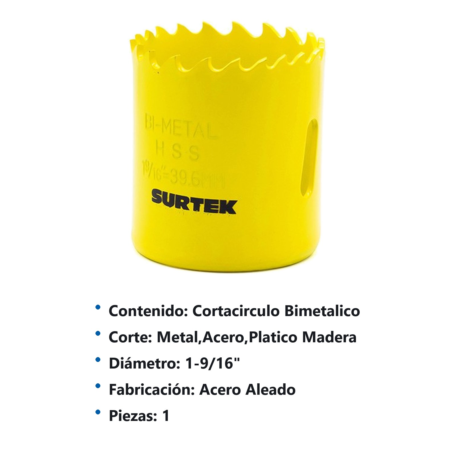 Cortacírculos bimetálico 1-9/16" Surtek - Imagen 3