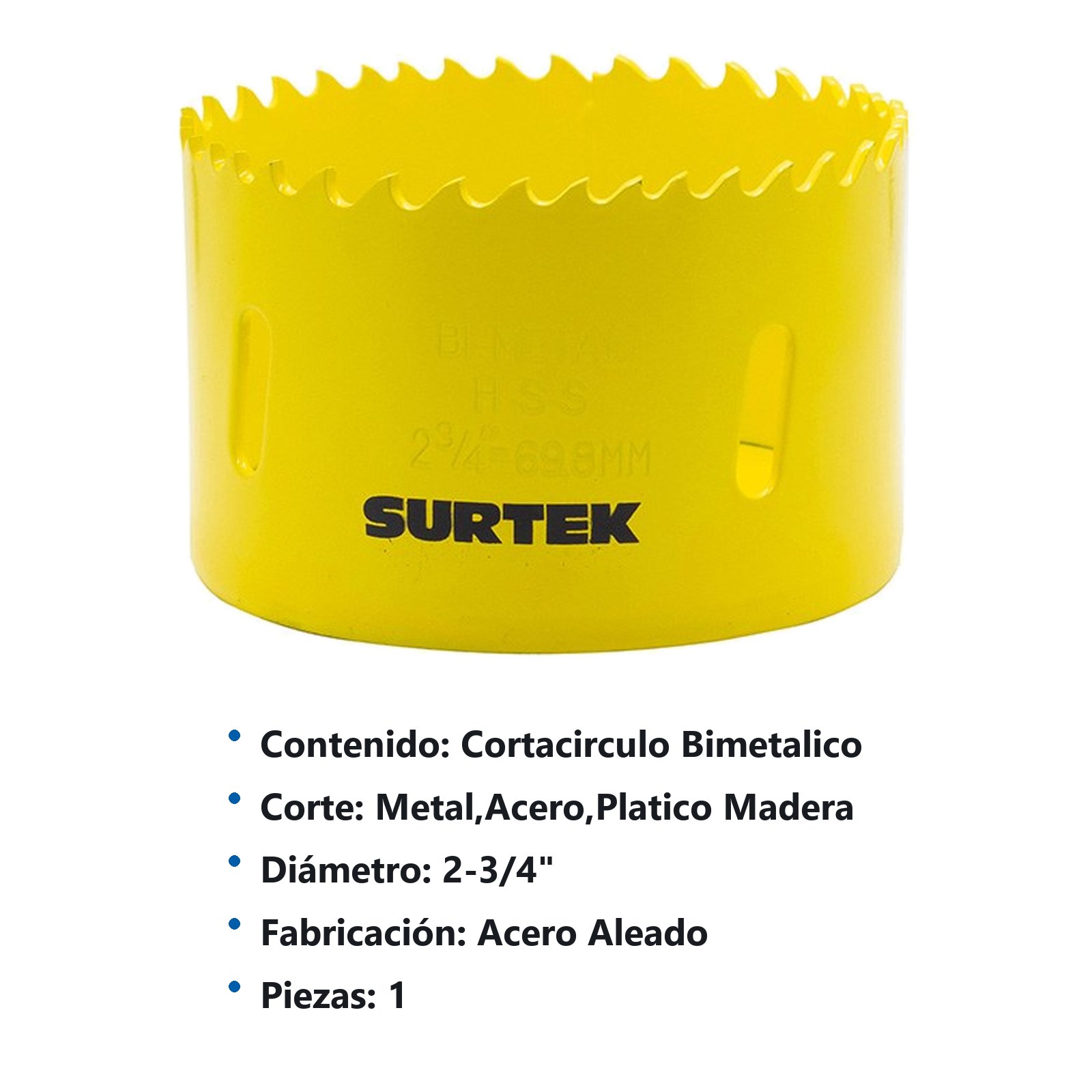 Cortacírculos bimetálico 2-3/4" Surtek - Imagen 3
