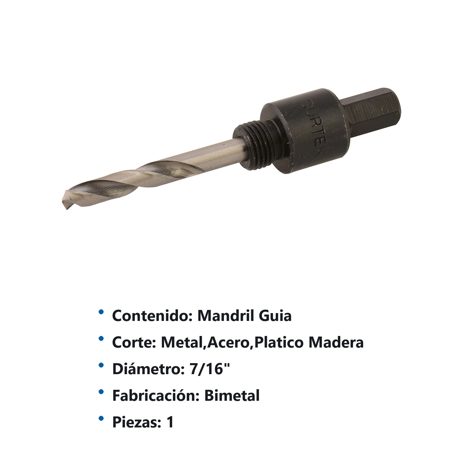 Mandril guía zanco 7/16" Surtek - Imagen 3