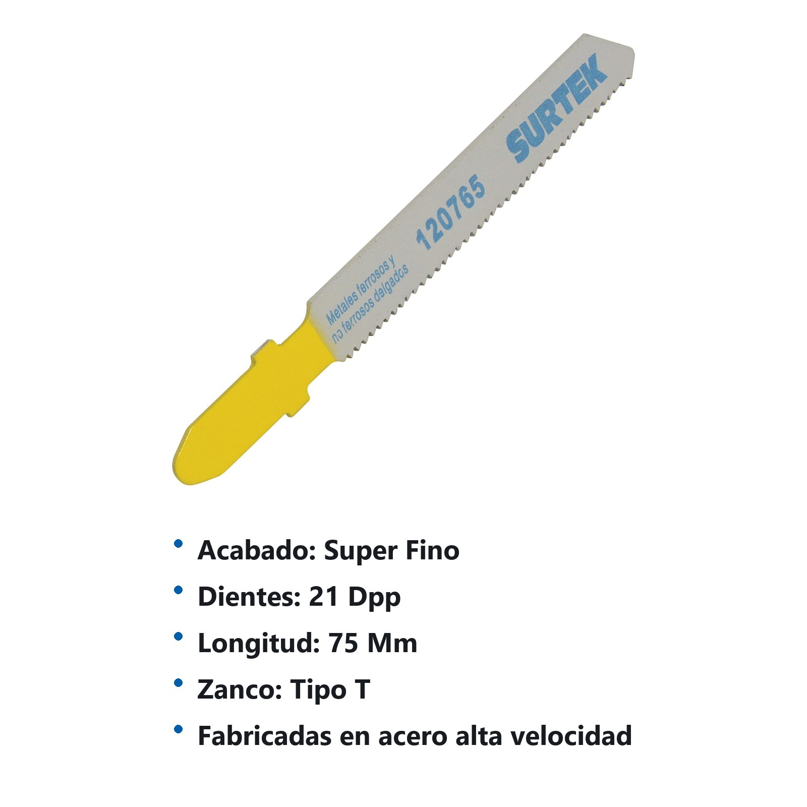 Segueta para sierra caladora 21 DPP, super fino, zanco T, 5 piezas Surtek - Imagen 3