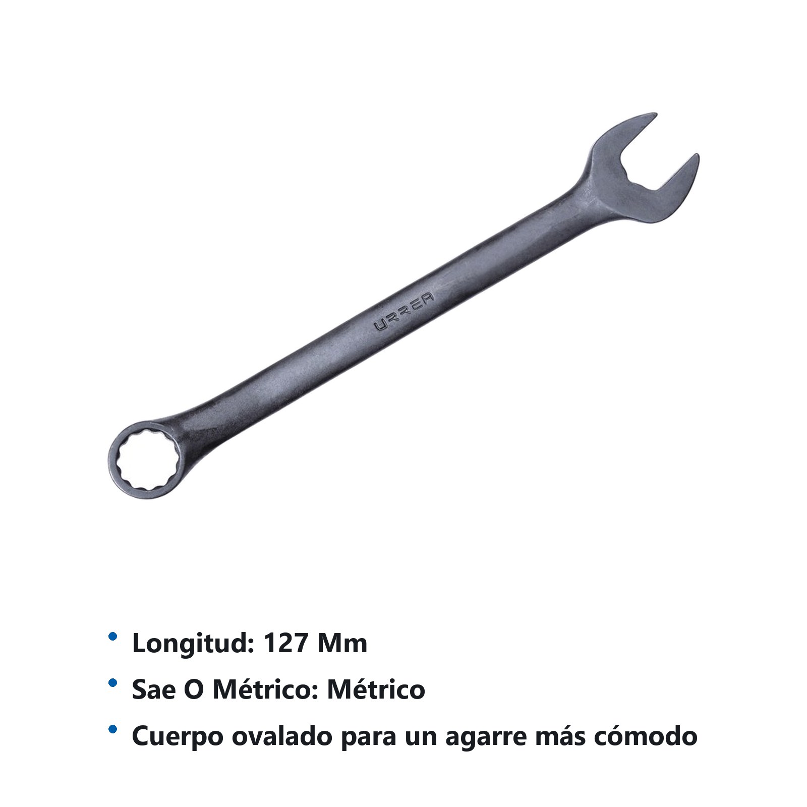 Llave combinada fosfatizada métrica, 12 puntas, 7 mm Urrea - Imagen 3