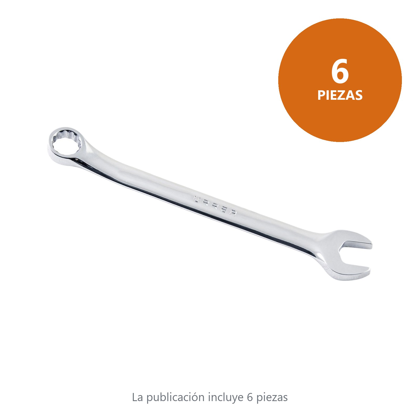 Llave combinada pulido espejo en pulgadas, 12 puntas, 1/4" Urrea - Imagen 3