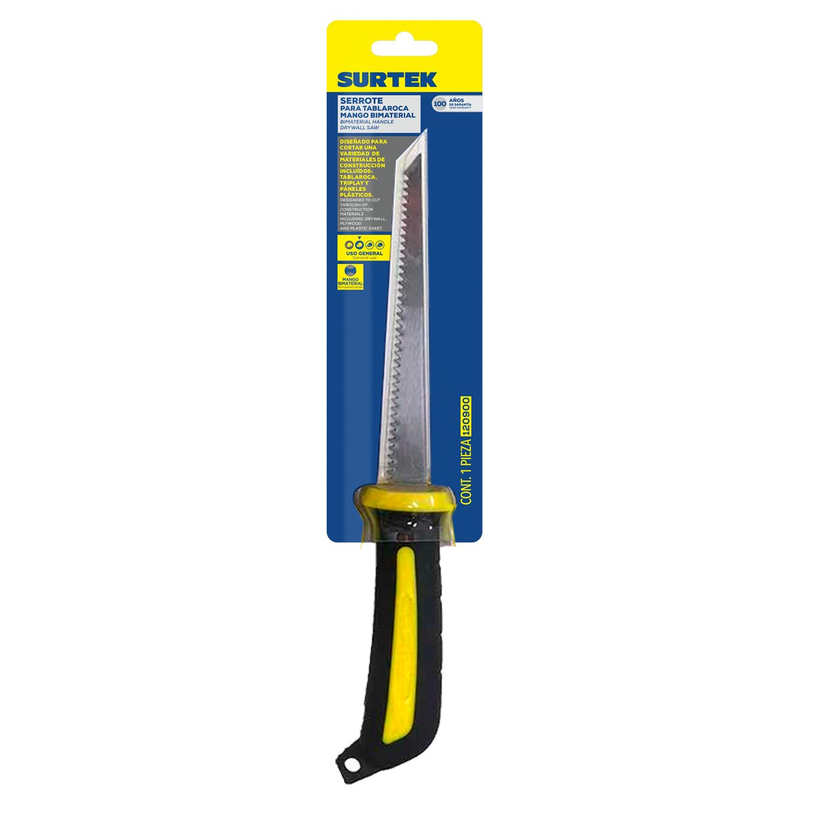 Serrucho con mango bimaterial para tablaroca de 14" Surtek - Imagen 2