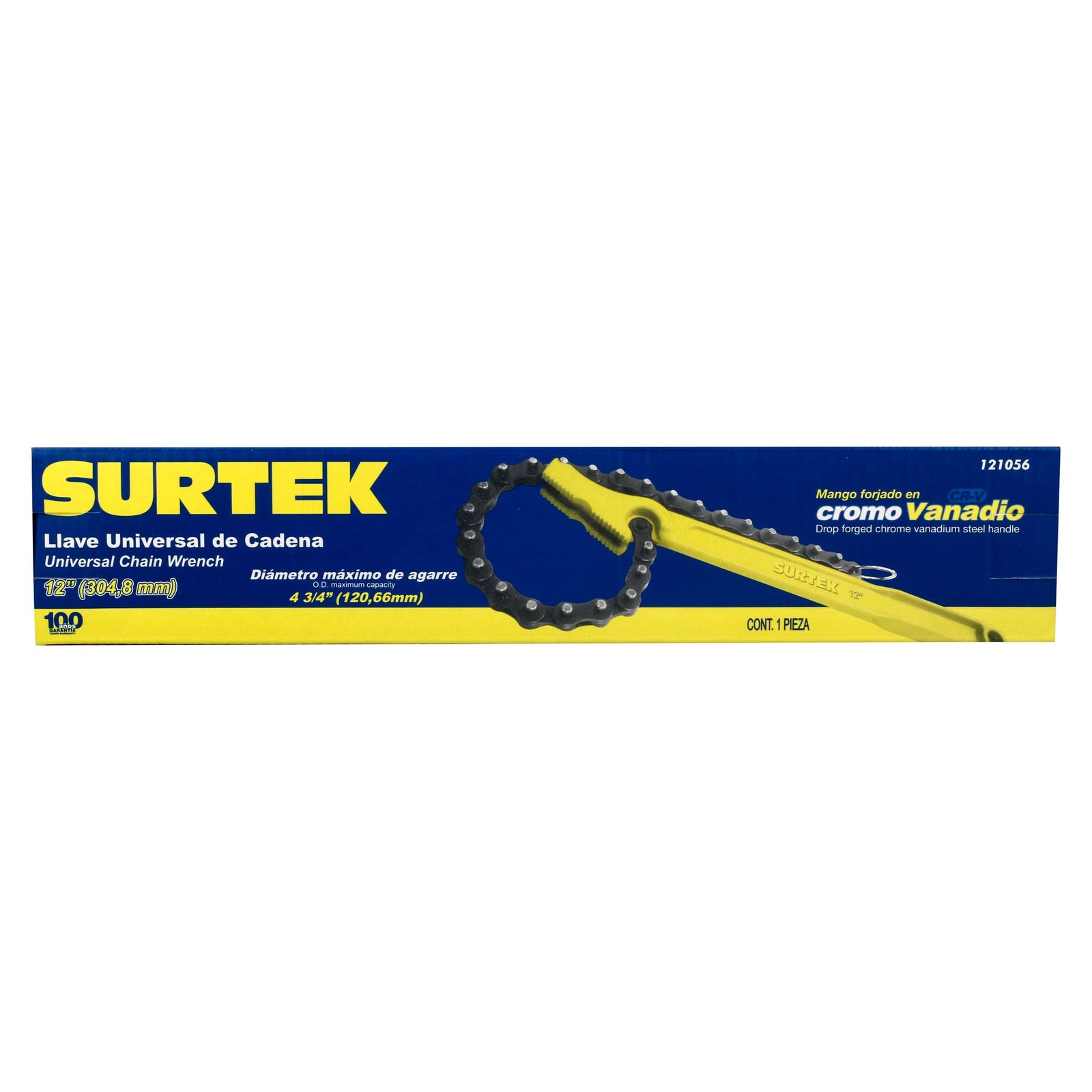 Llave universal de cadena de acero de 12" Surtek - Imagen 3