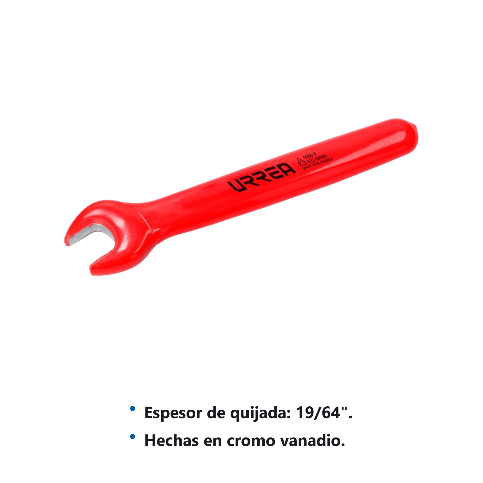 Llave española 1000 V métrica de 10 mm Urrea - Imagen 2