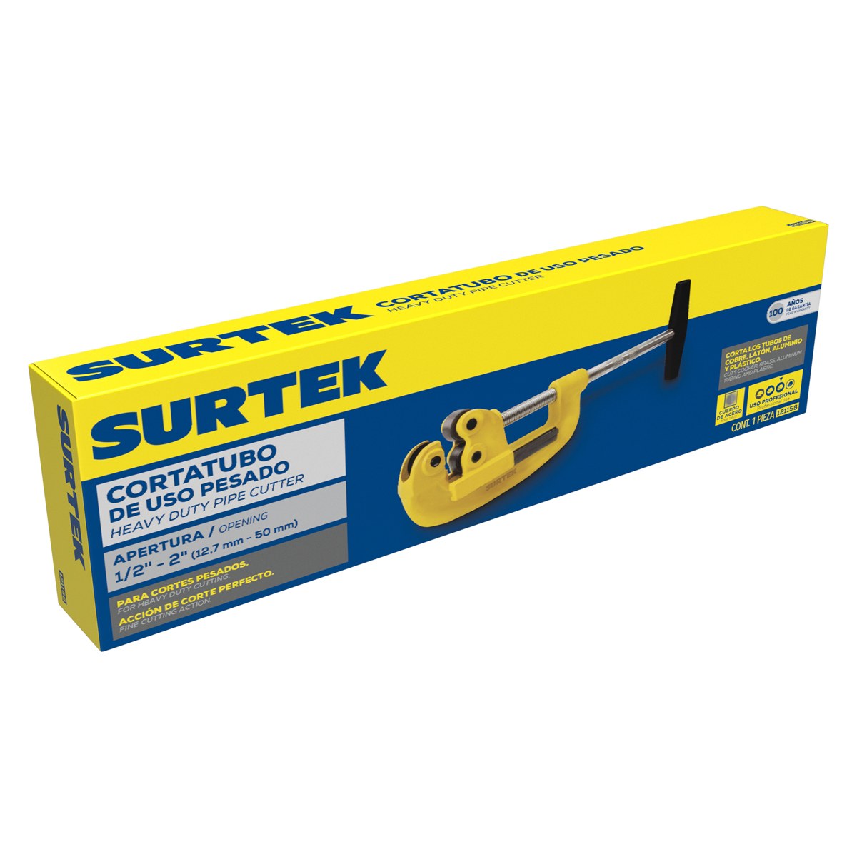 Cortatubos cuerpo de acero forjado de 1/8" a 2" Surtek - Imagen 2