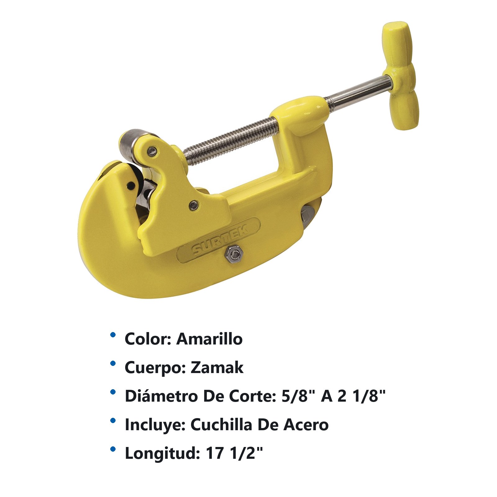 Cortatubos cuerpo de acero forjado de 5/8" a 2-1/8" Surtek - Imagen 2