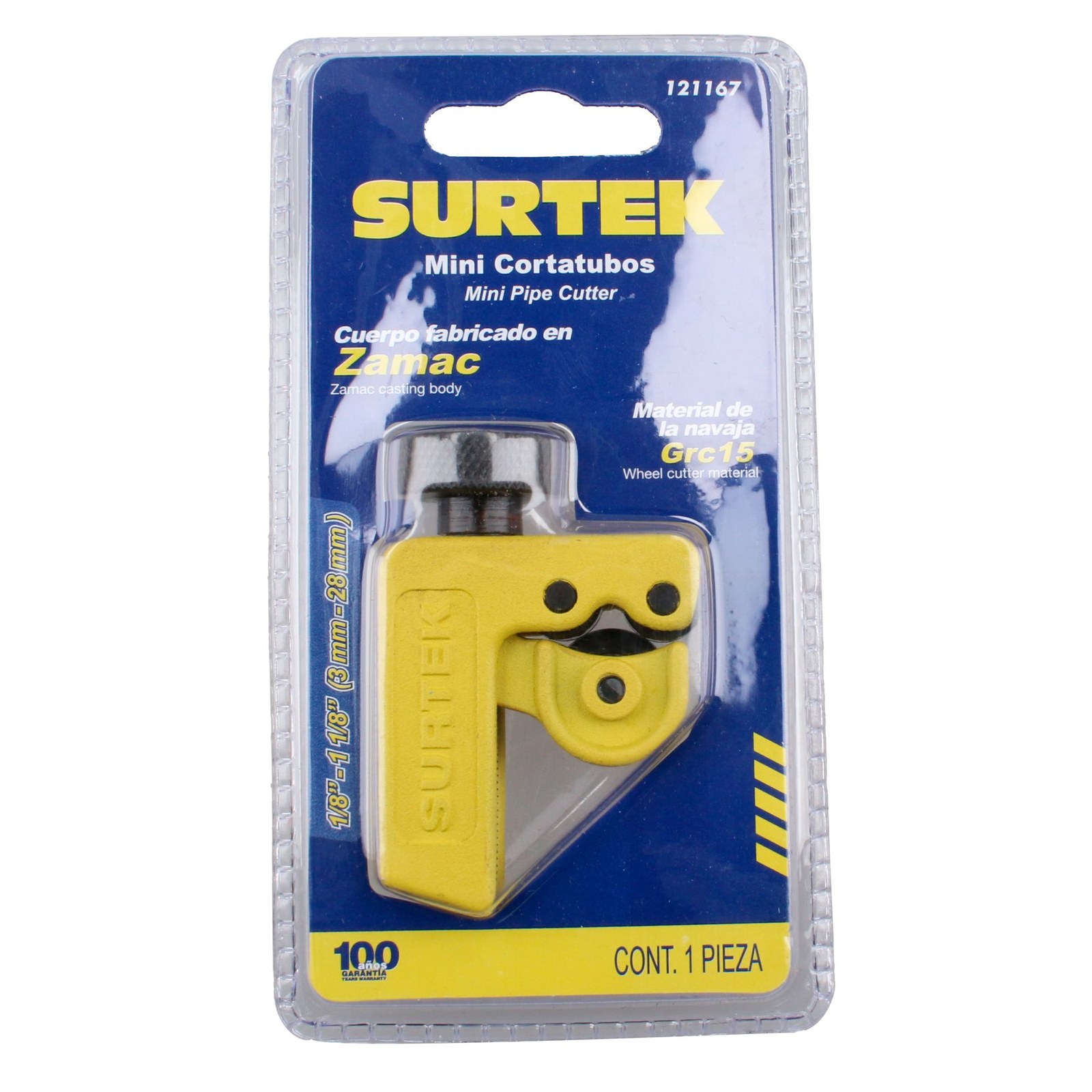 Mini cortatubos cuerpo de zamac de 1/8" a 1-1/8" Surtek - Imagen 3