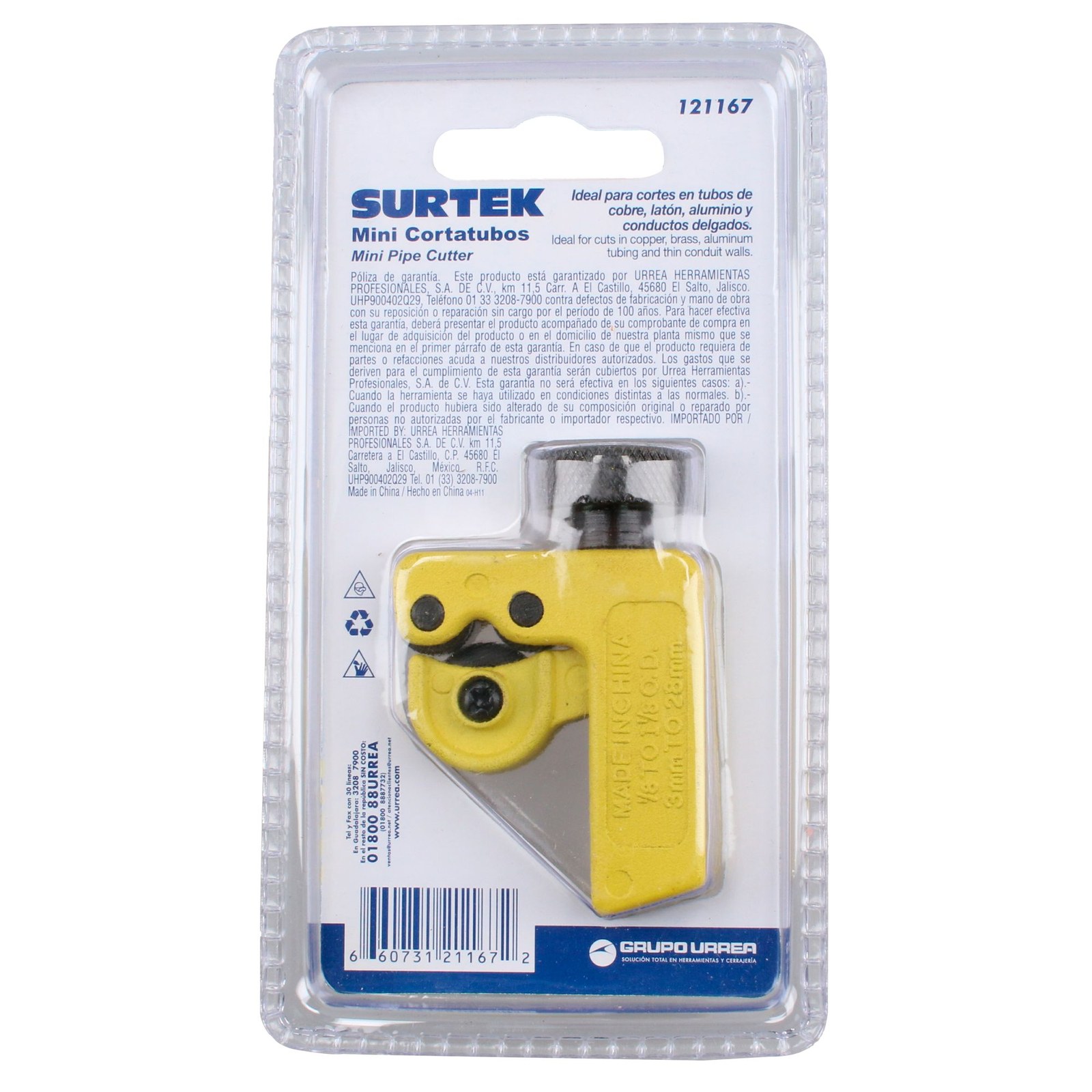 Mini cortatubos cuerpo de zamac de 1/8" a 1-1/8" Surtek - Imagen 4