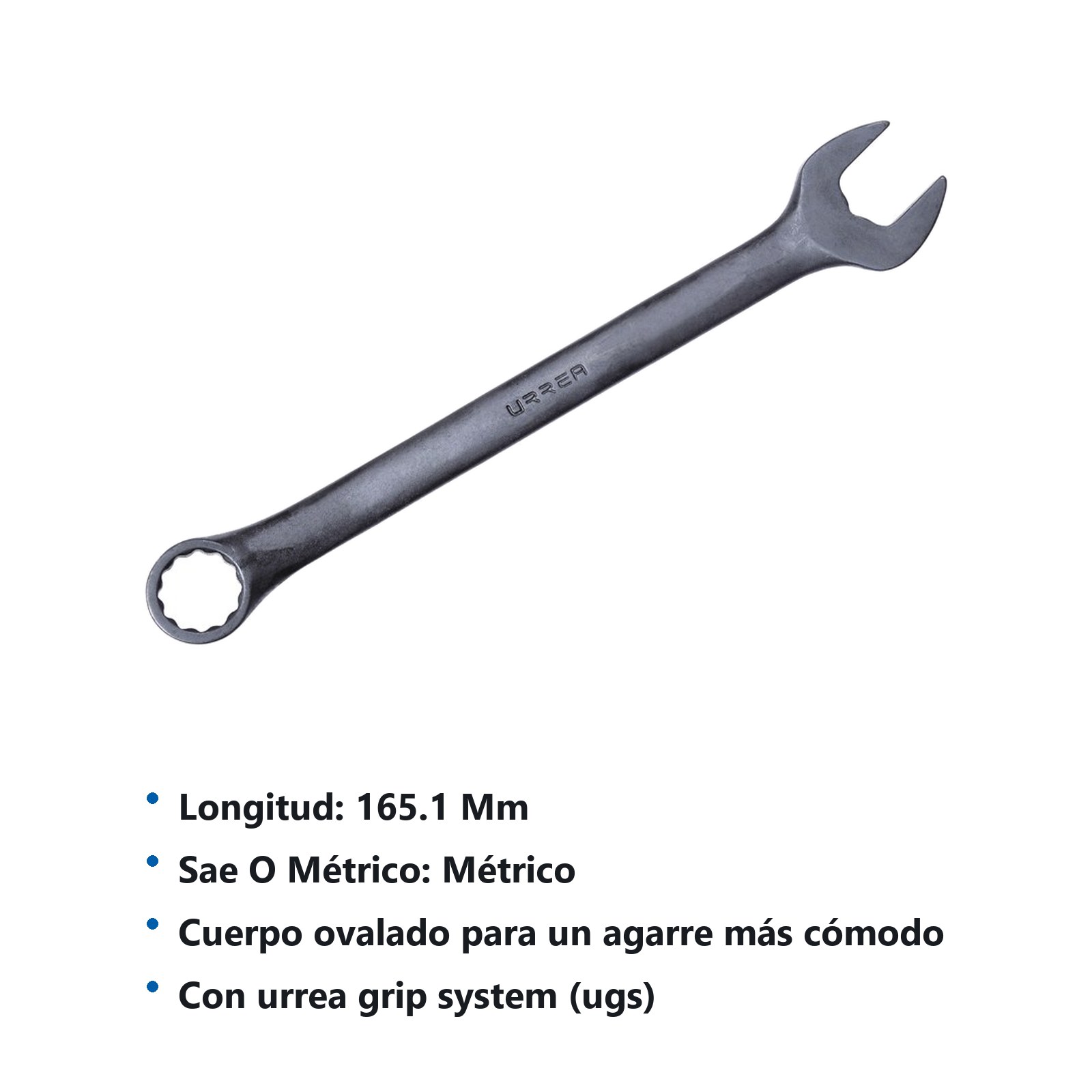 Llave combinada fosfatizada métrica, 12 puntas, 11 mm Urrea - Imagen 3
