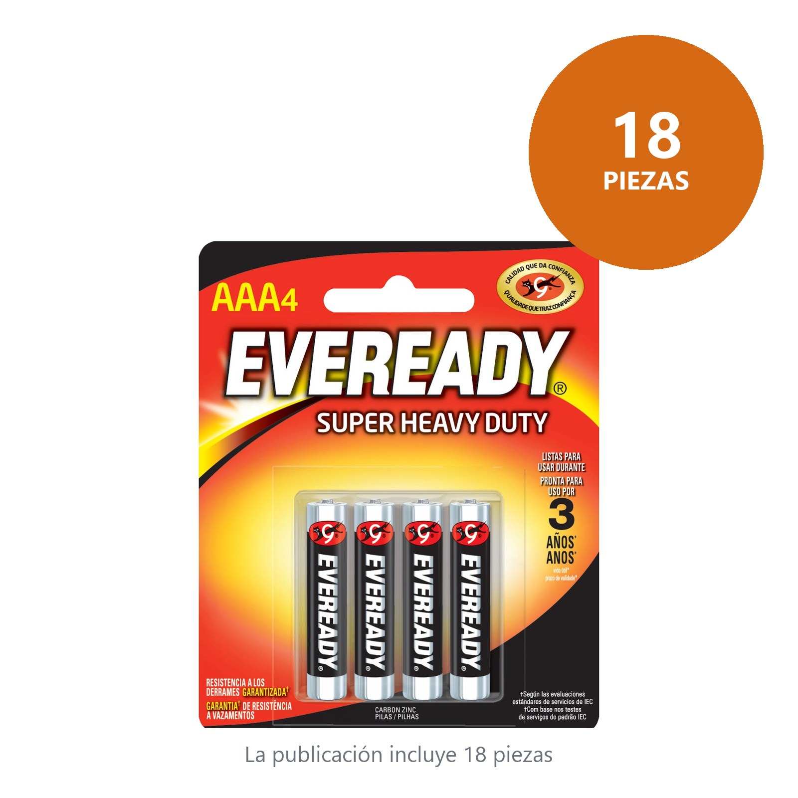 Pila alcalina Eveready® "AAA", 4 piezas Surtek - Imagen 2