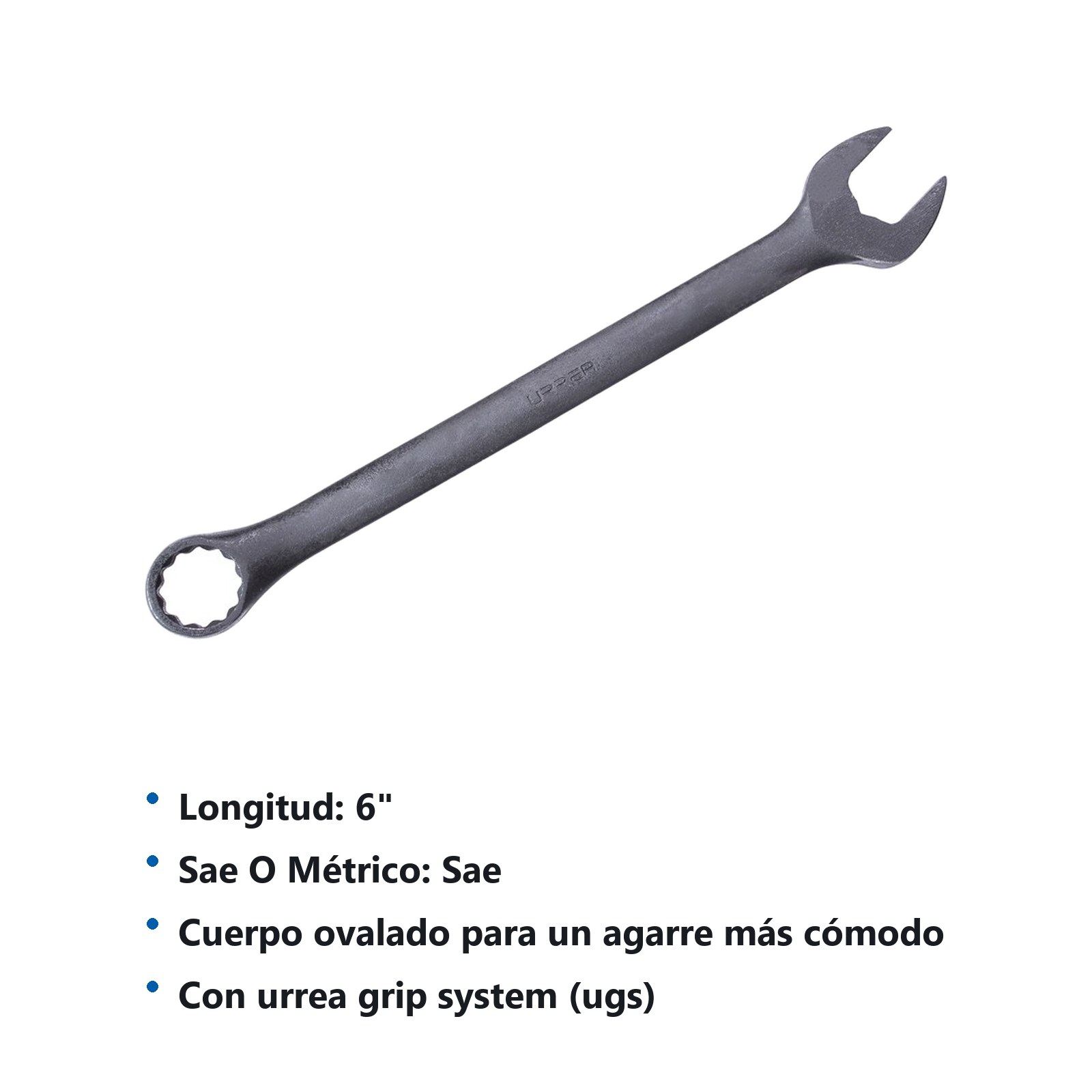 Llave combinada fosfatizada en pulgadas, 12 puntas, 3/8" Urrea - Imagen 3