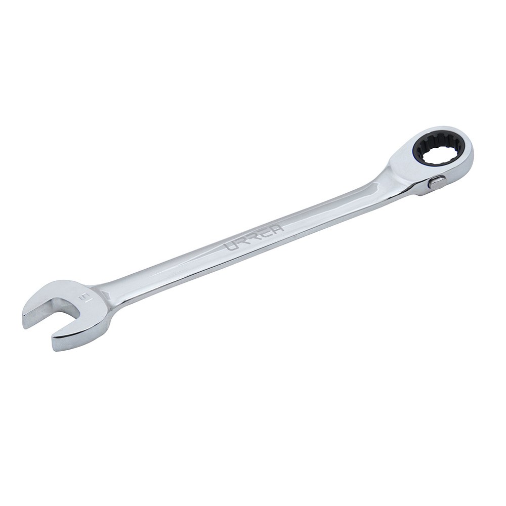 Llave combinada pulido espejo de matraca spline reversible métrica, 15 mm Urrea