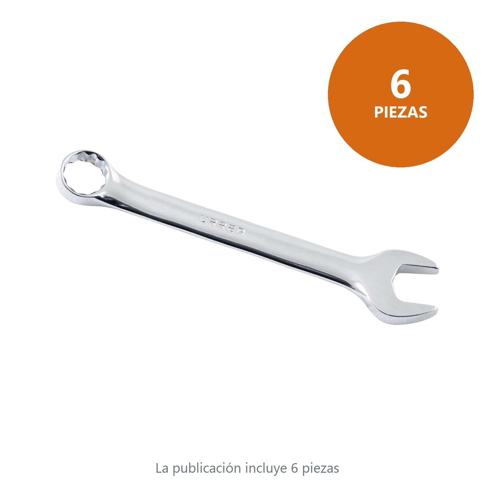 Llave combinada corta pulido espejo métrica, 12 puntas, 15 mm Urrea - Imagen 2