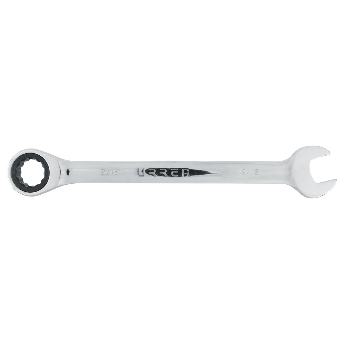 Llave combinada pulido espejo de matraca en pulgadas, 12 puntas, 9/16" Urrea - Imagen 2