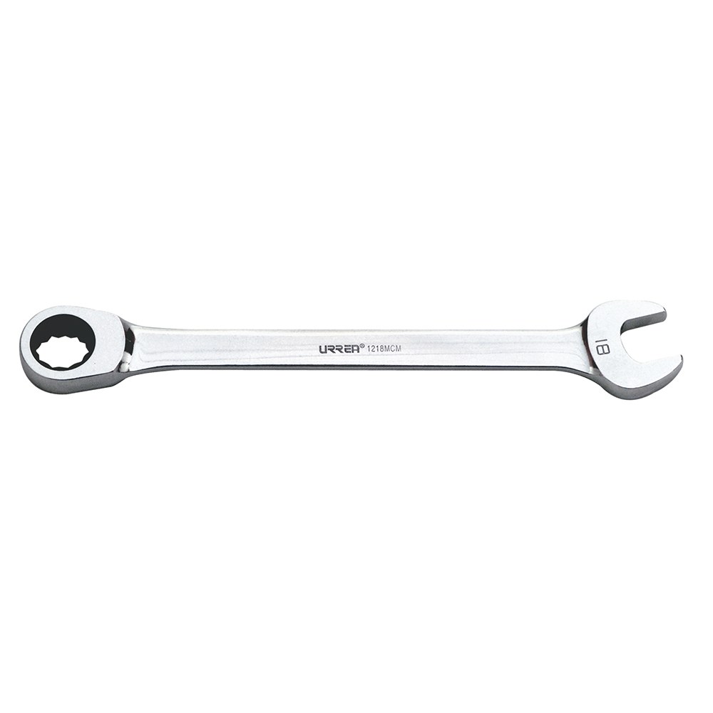 Llave combinada pulido espejo de matraca métrica, 12 puntas, 18 mm Urrea