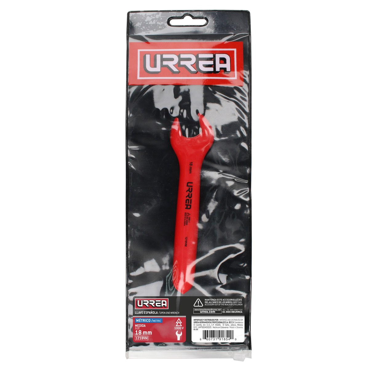 Llave española 1000 V métrica de 18 mm Urrea - Imagen 2