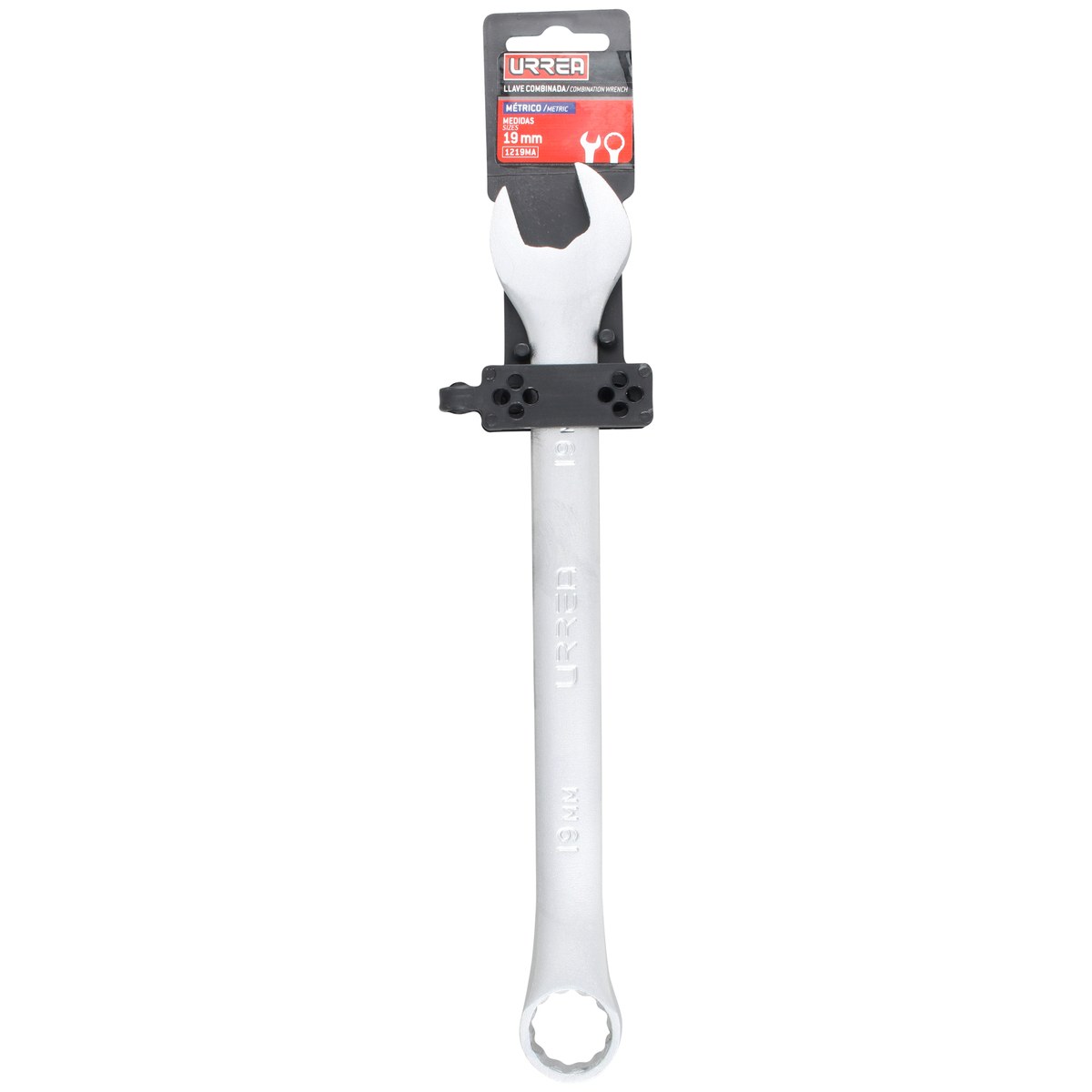 Llave combinada satinada métrica, 12 puntas, 19 mm Urrea - Imagen 2