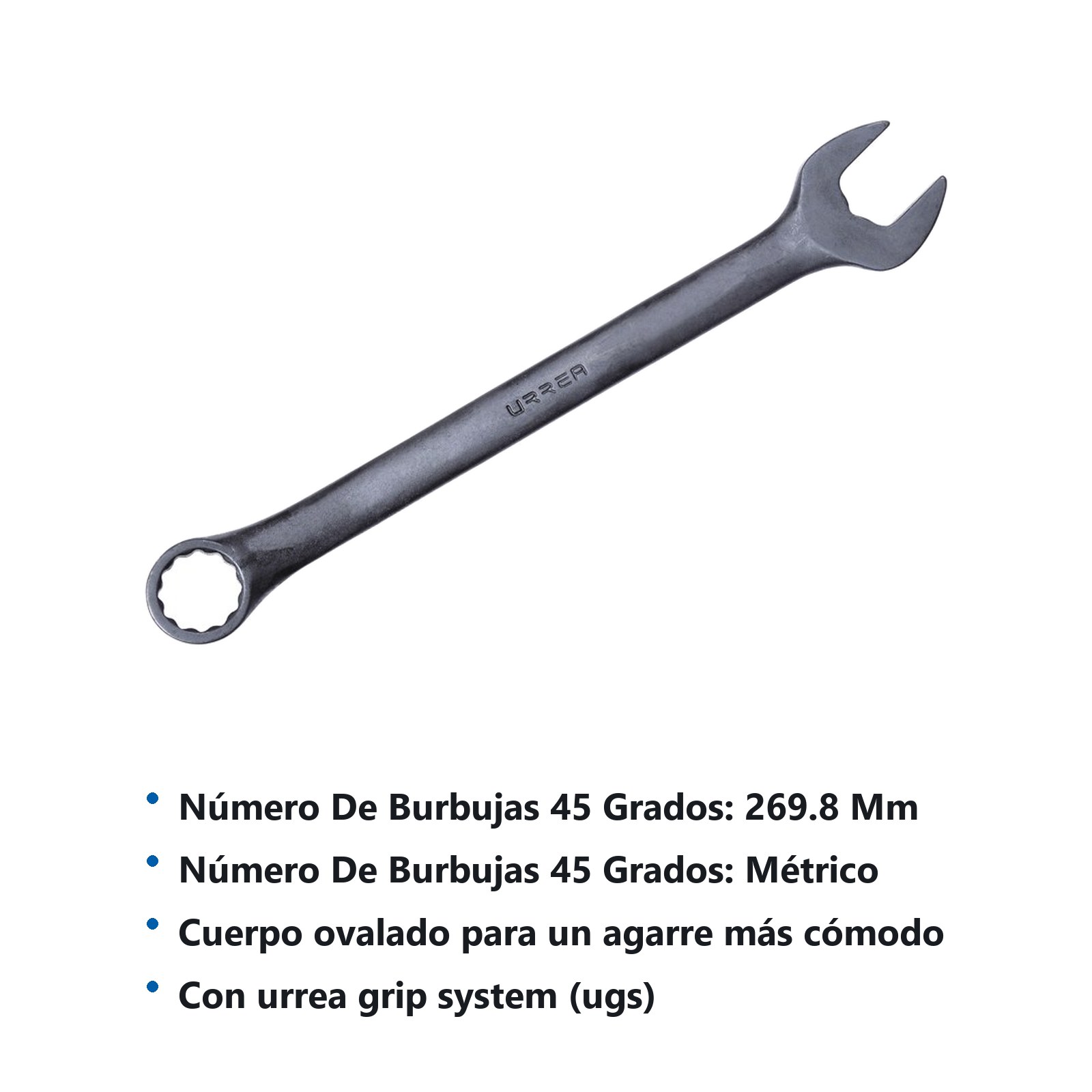 Llave combinada fosfatizada métrica, 12 puntas, 20 mm Urrea - Imagen 3