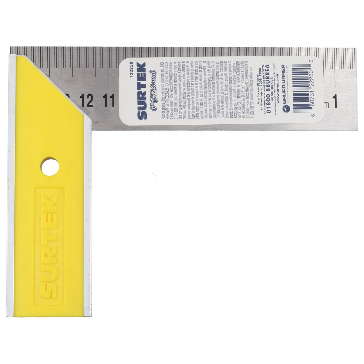 Escuadra de carpintero con mango plástico 6" Surtek - Imagen 3