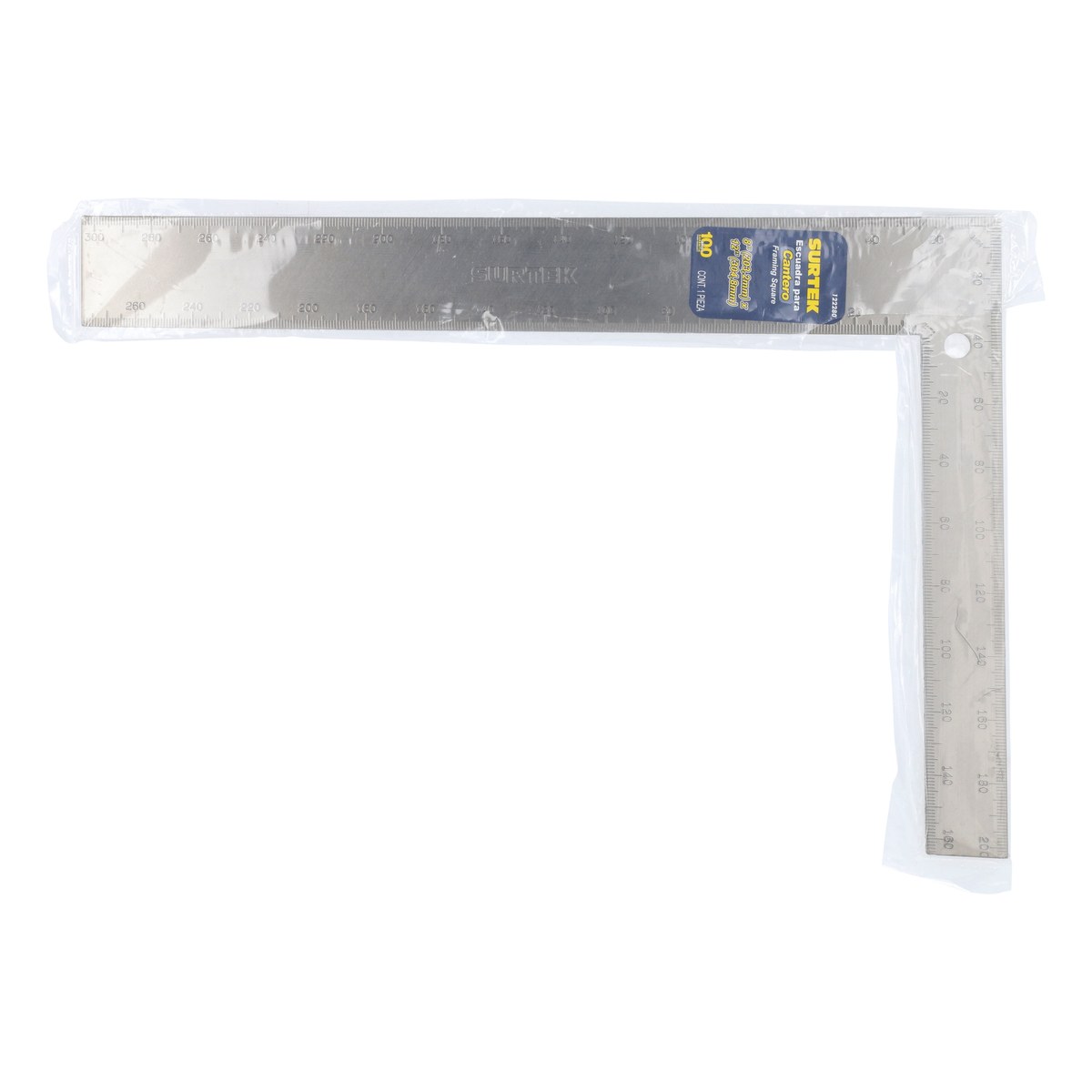 Escuadra de cantero de acero al alto carbono 8" x 12" Surtek - Imagen 2