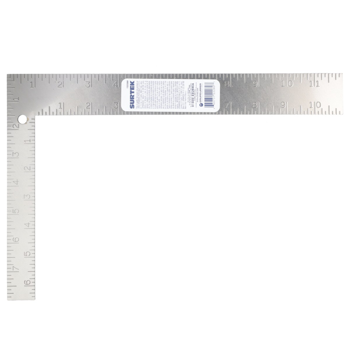 Escuadra de cantero de acero al alto carbono 8" x 12" Surtek - Imagen 4