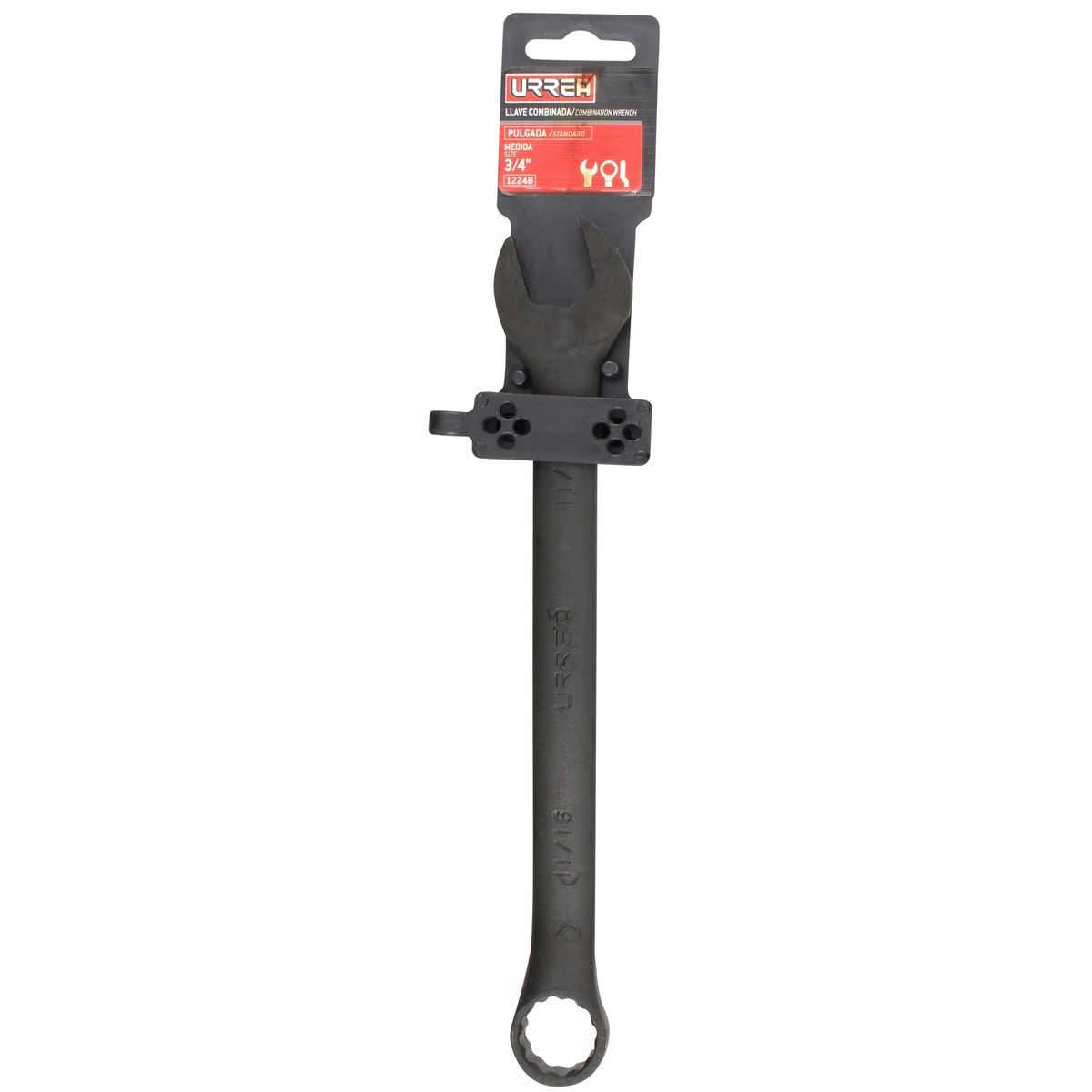 Llave combinada fosfatizada en pulgadas, 12 puntas, 11/16" Urrea - Imagen 2
