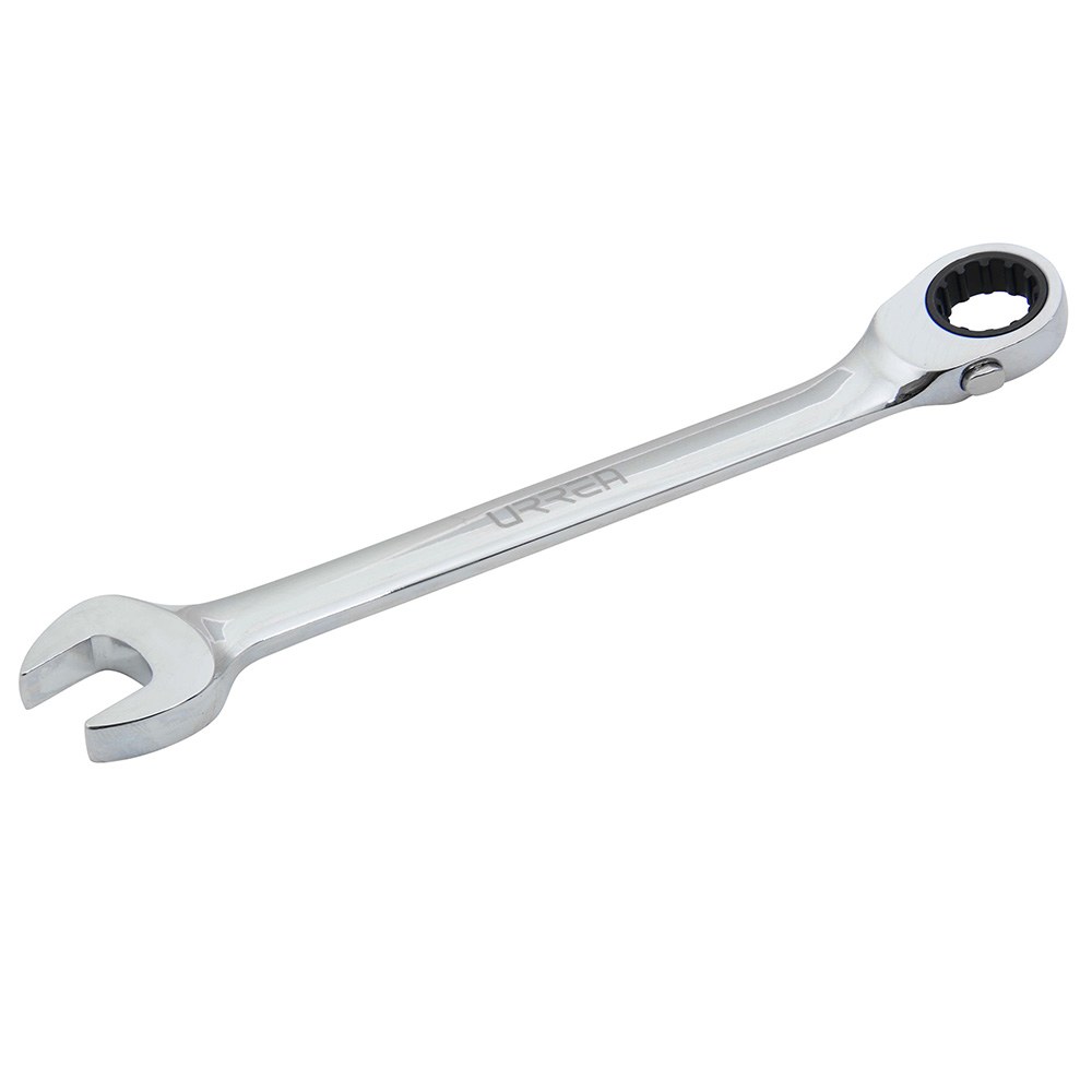 Llave combinada pulido espejo de matraca spline reversible en pulgadas, 11/16" Urrea