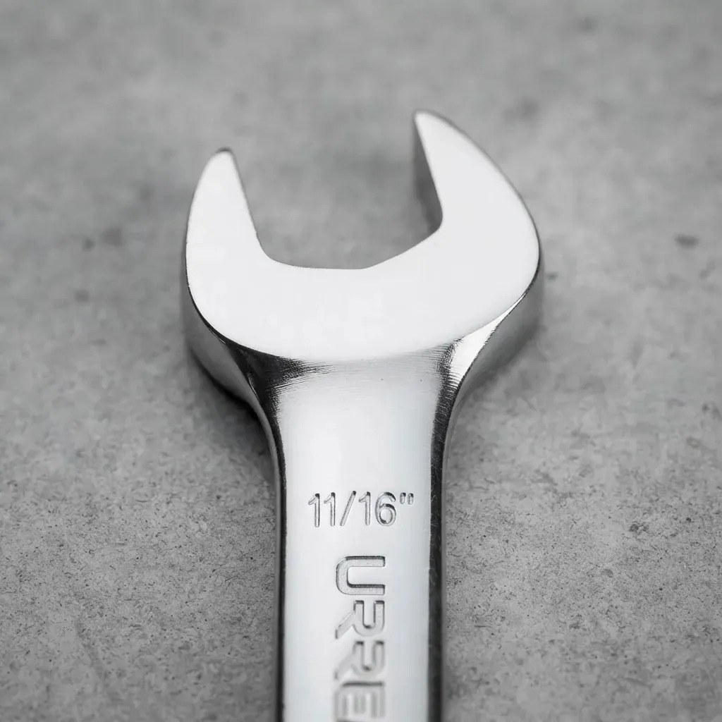 Llave combinada corta pulido espejo en pulgadas, 12 puntas, 11/16" Urrea - Imagen 2