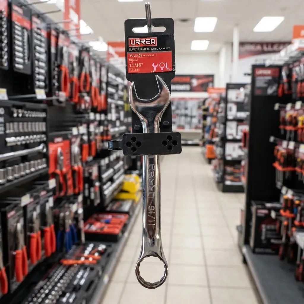 Llave combinada corta pulido espejo en pulgadas, 12 puntas, 11/16" Urrea - Imagen 4