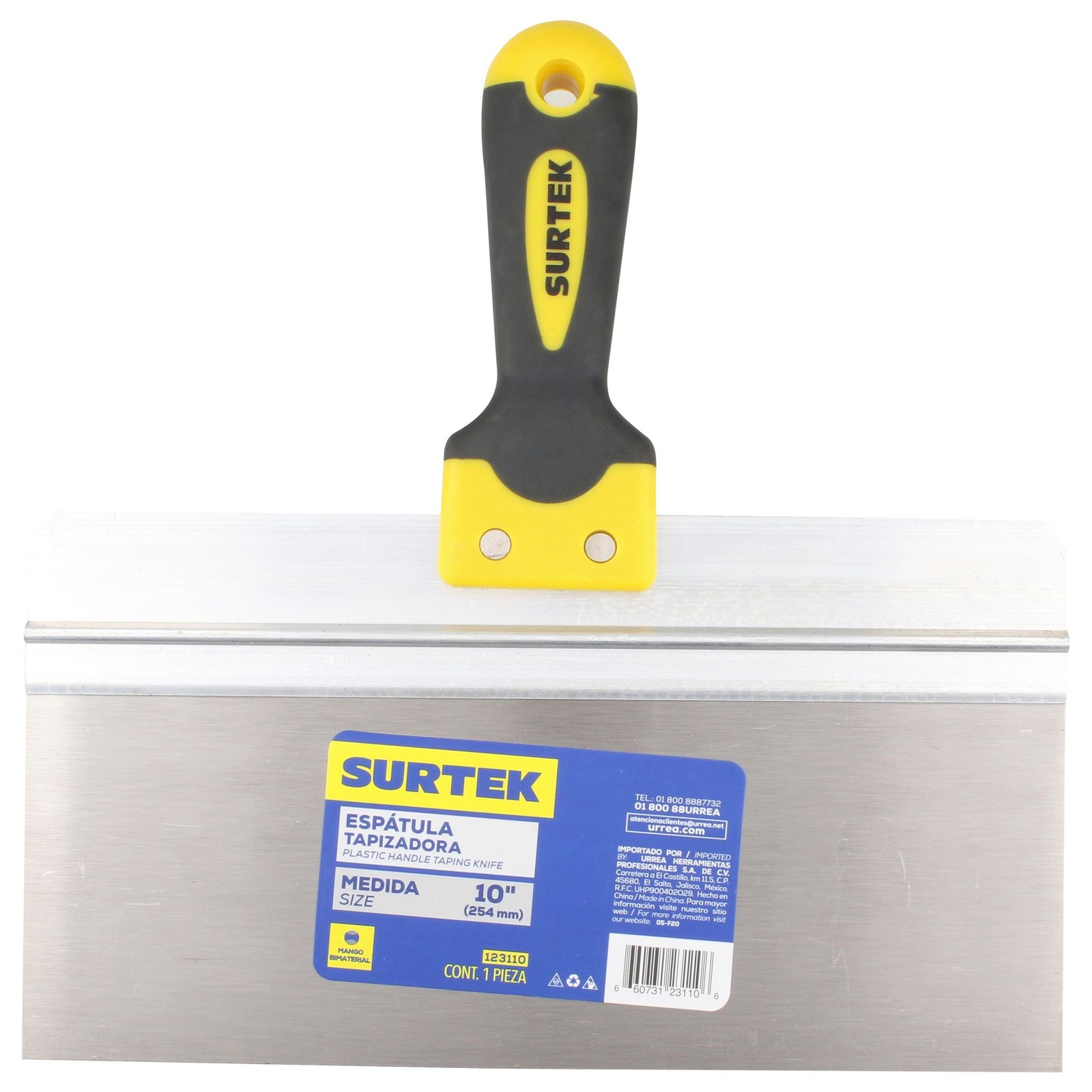 Espátula tapizadora de acero de alto carbón con mango bimaterial 10" Surtek - Imagen 2